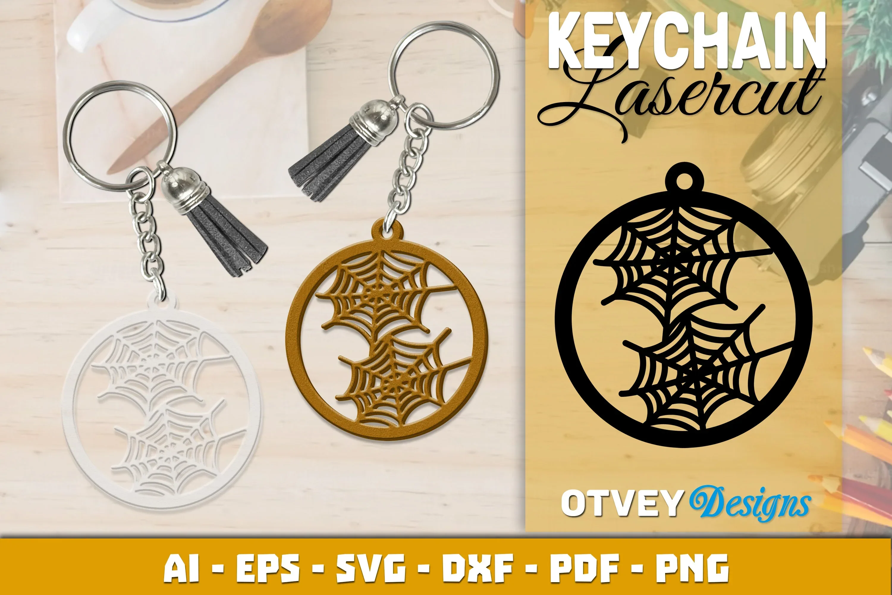 Keychain Halloween Lasercut SVG Bundle