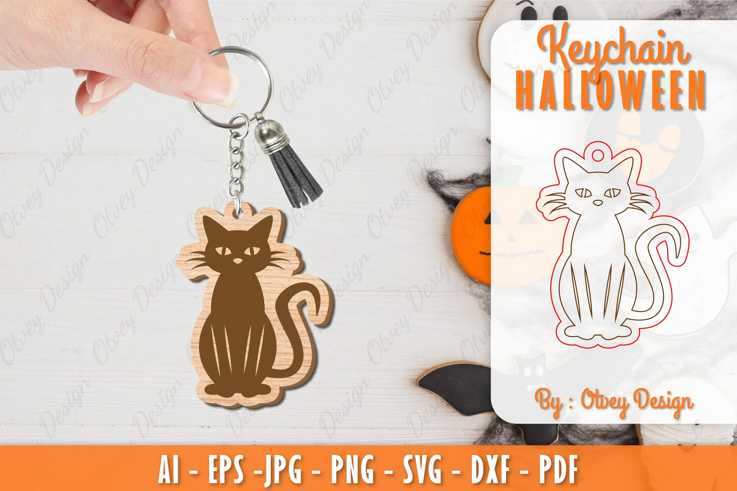 Keychain Halloween Lasercut SVG Bundle