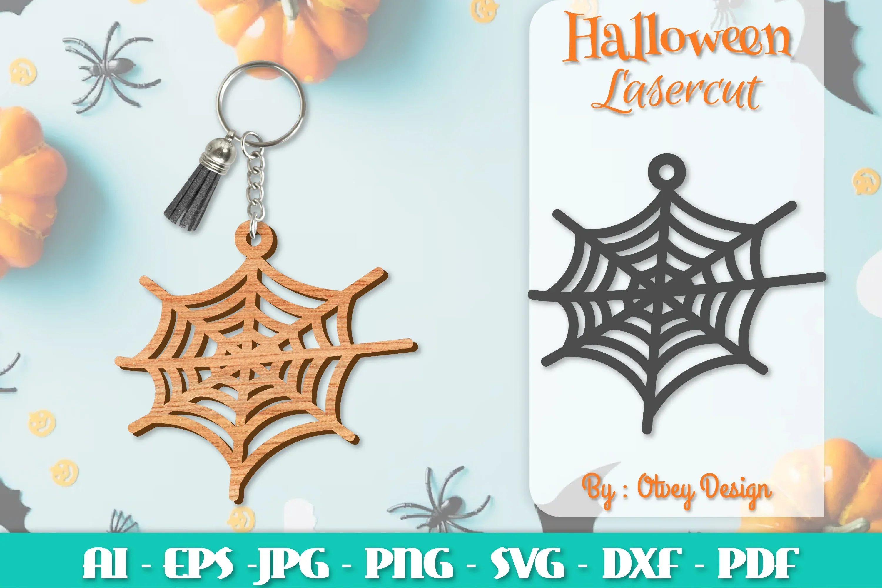 Keychain Halloween Lasercut SVG Bundle