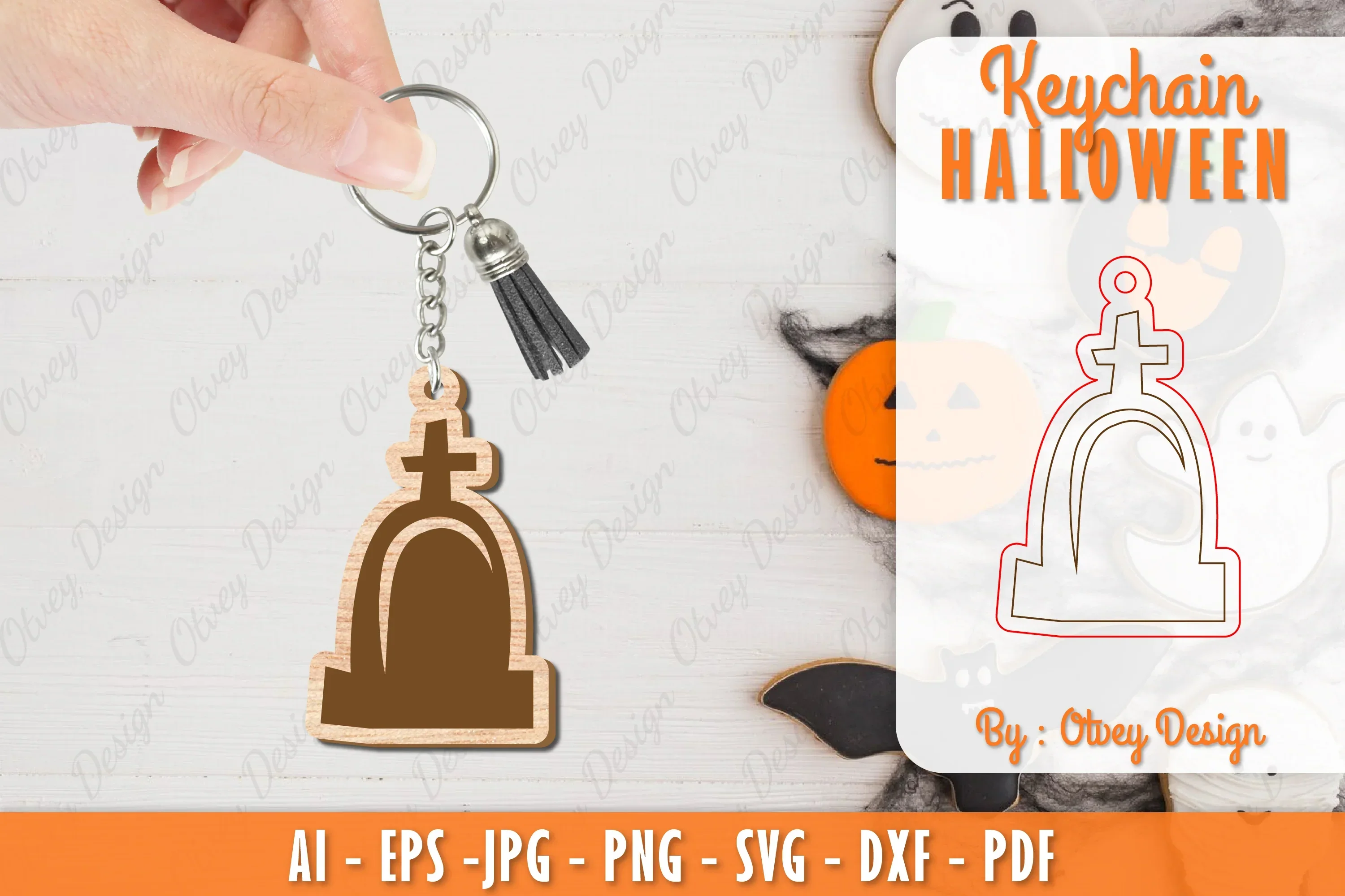 Keychain Halloween Lasercut SVG Bundle
