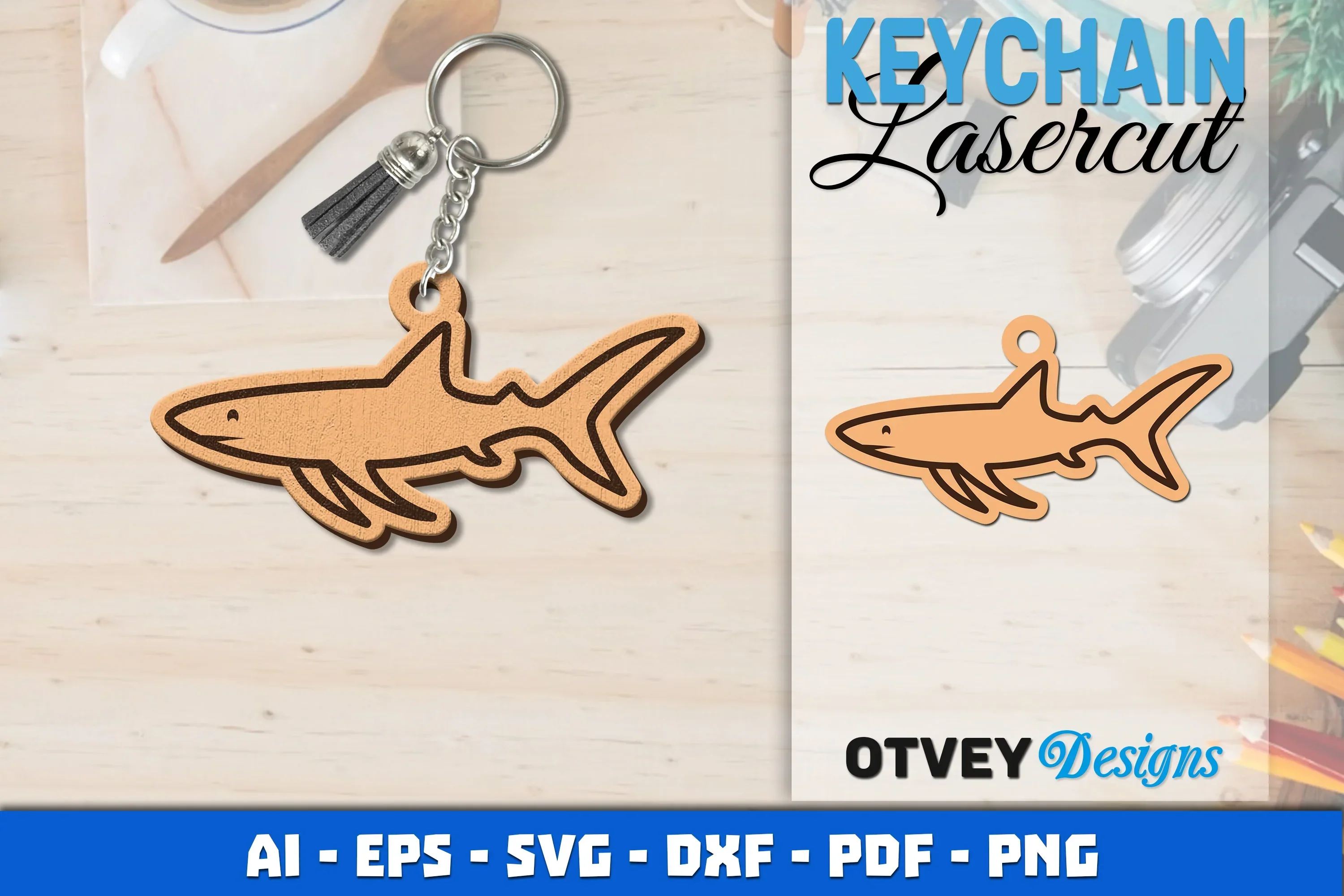 Keychain Sea Animals Lasercut SVG Bundle