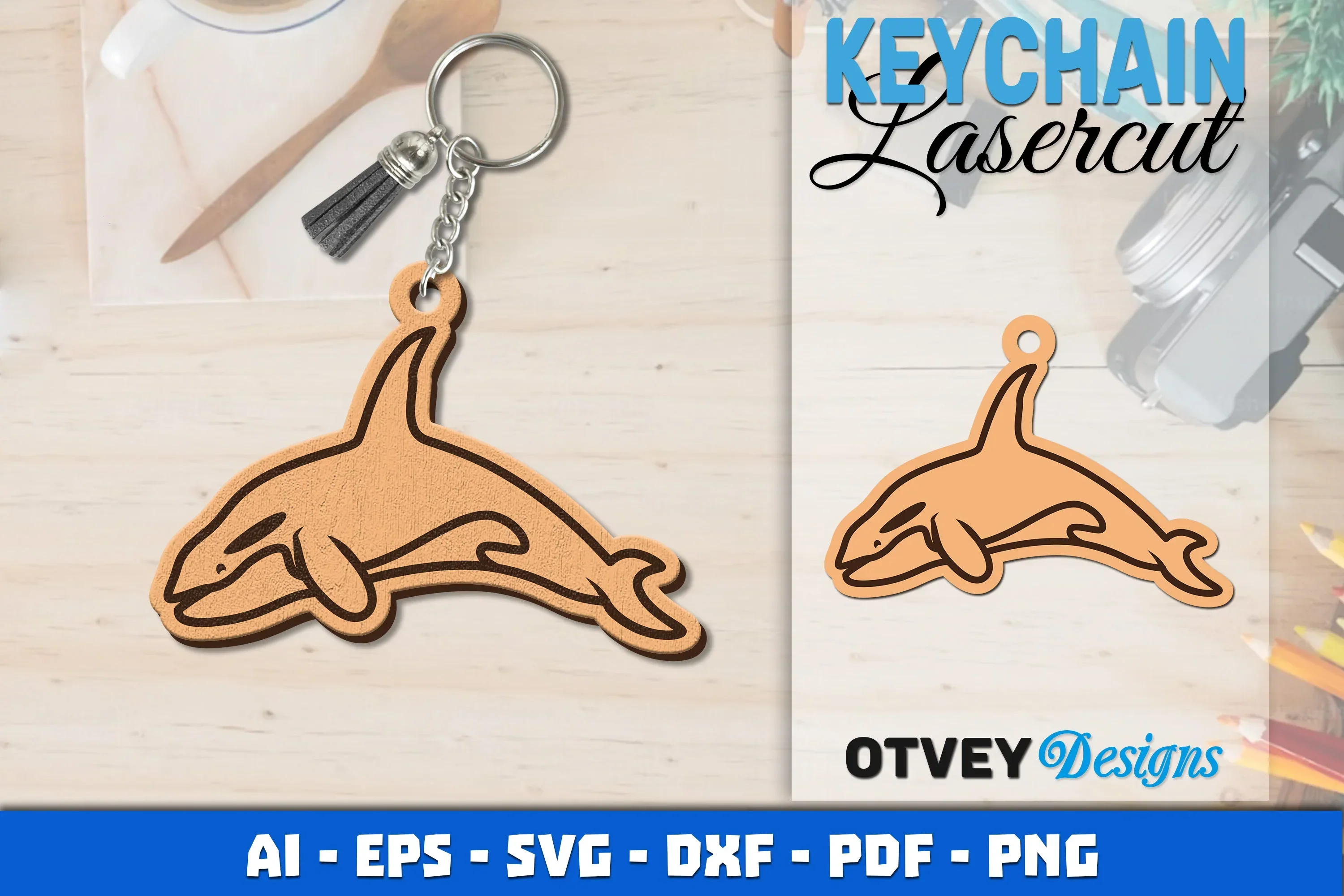 Keychain Sea Animals Lasercut SVG Bundle