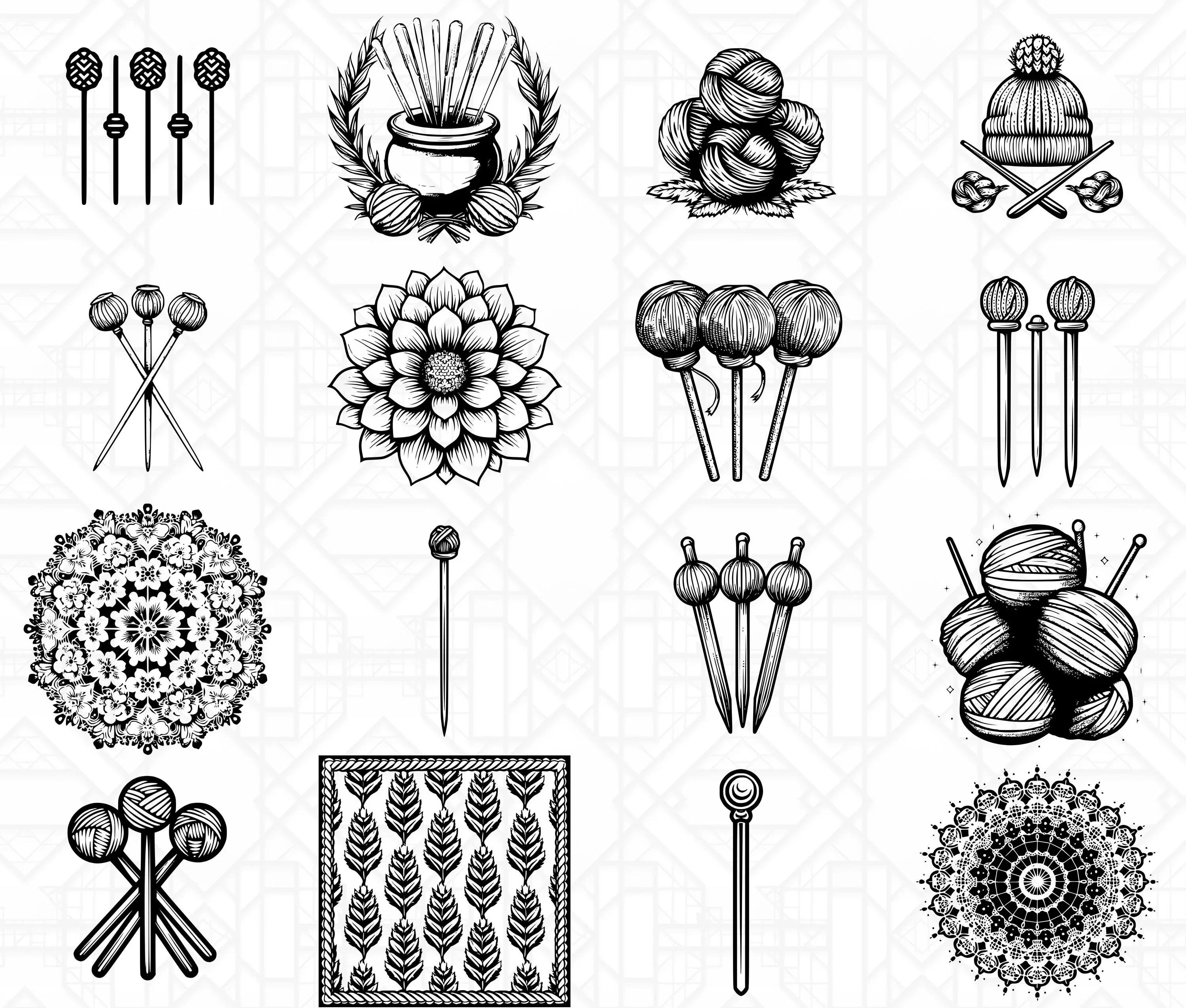 Knitting And Crocheting SVG Bundle - Image 2