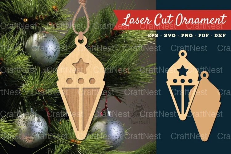 Lantern Laser Cut Ornament SVG Bundle
