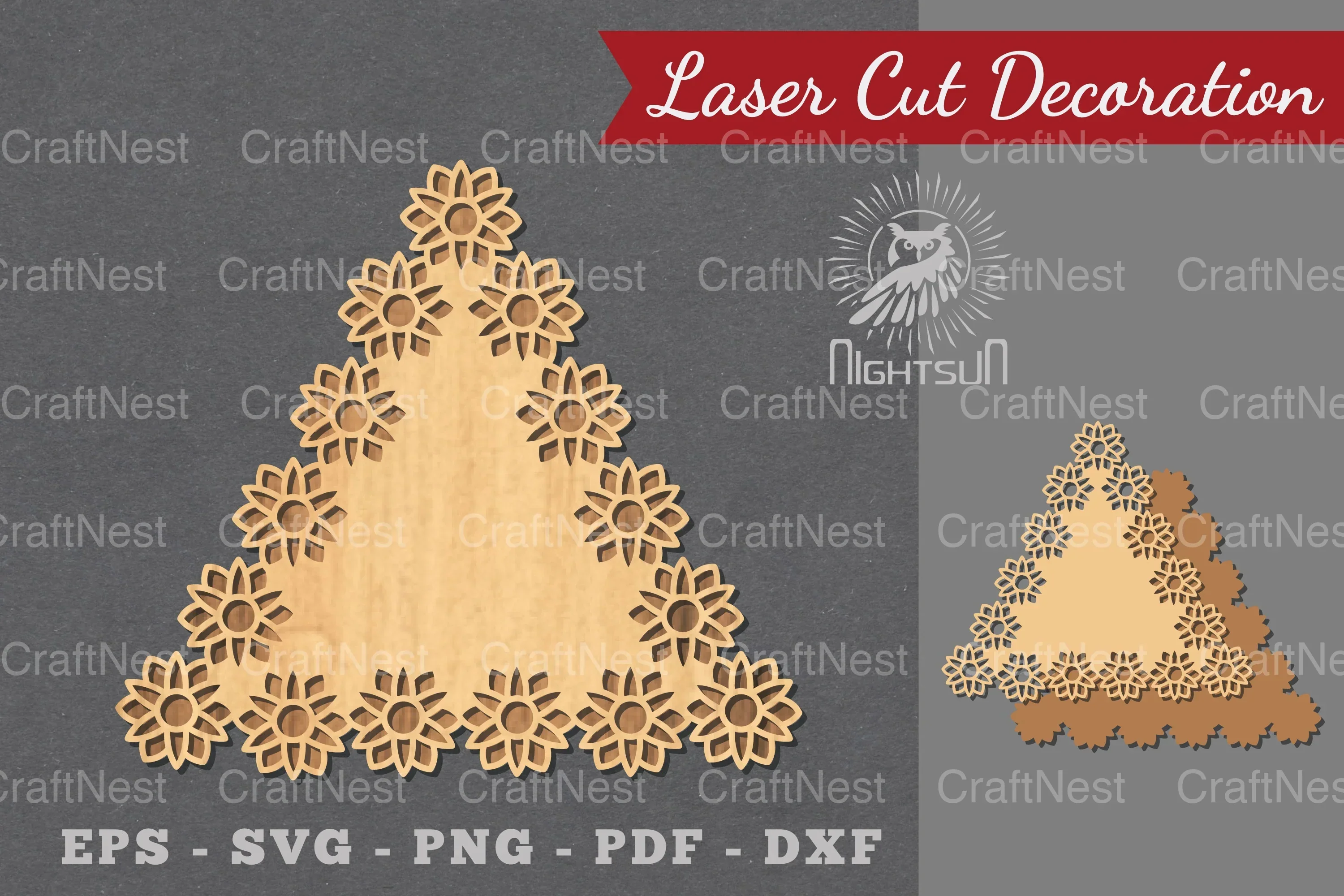 Laser Cut Flower Sign Decoration Bundle