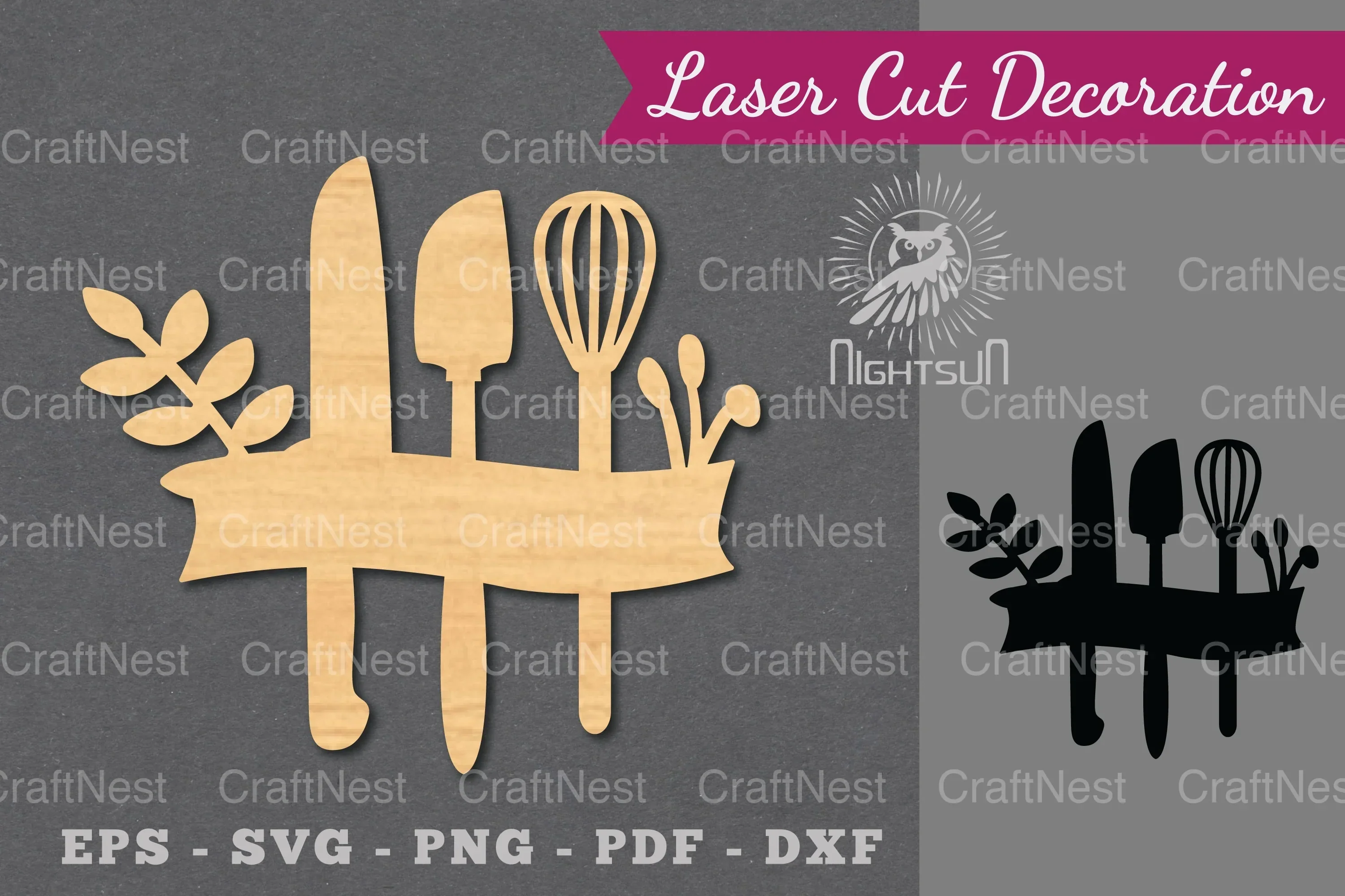 Laser Cut Kitchen Sign Design Bundle