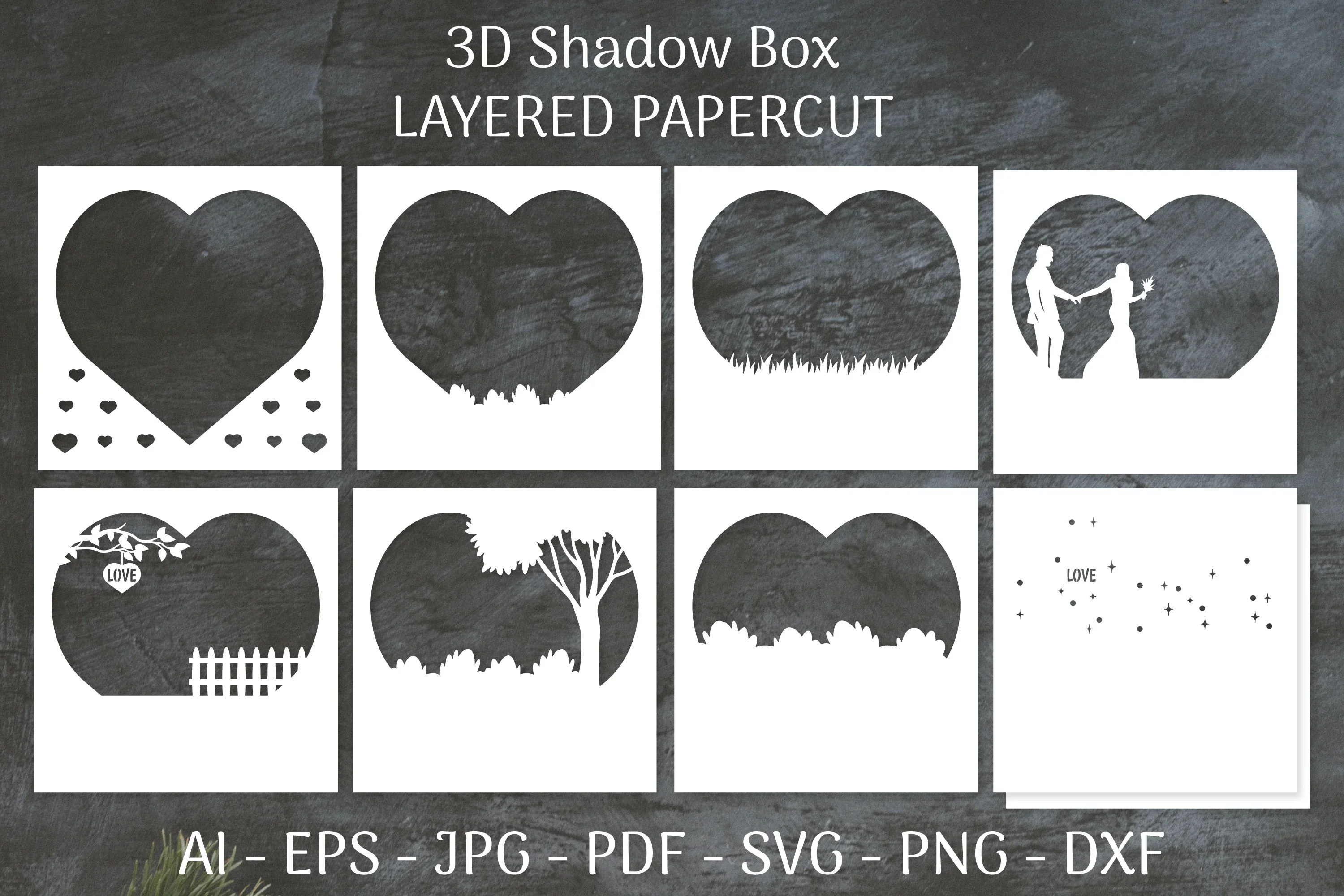 Layered Wedding Couple SVG Bundle - Image 2