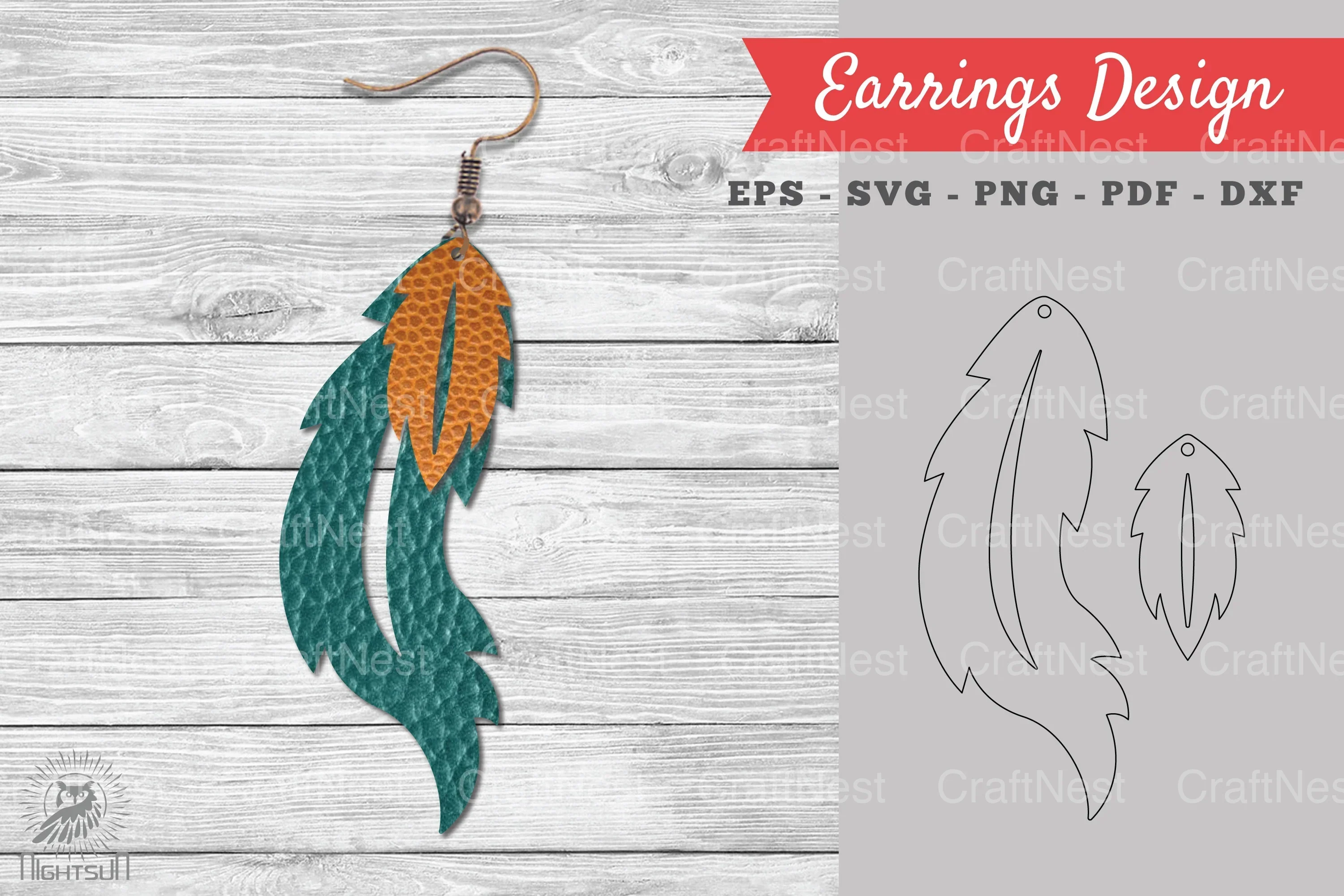 Leather Earring Design Clipart Bundle