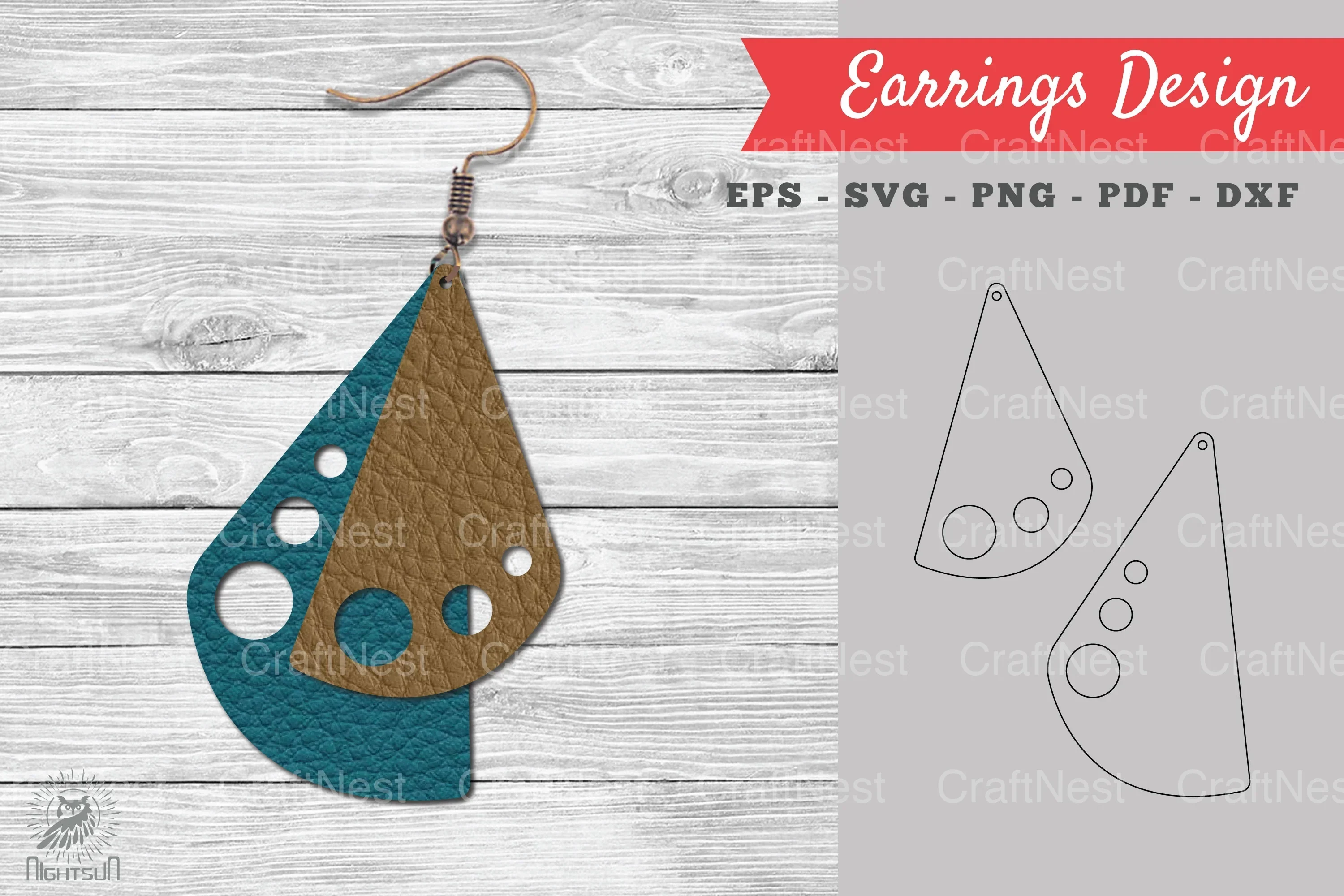 Leather Earring Design Clipart Bundle