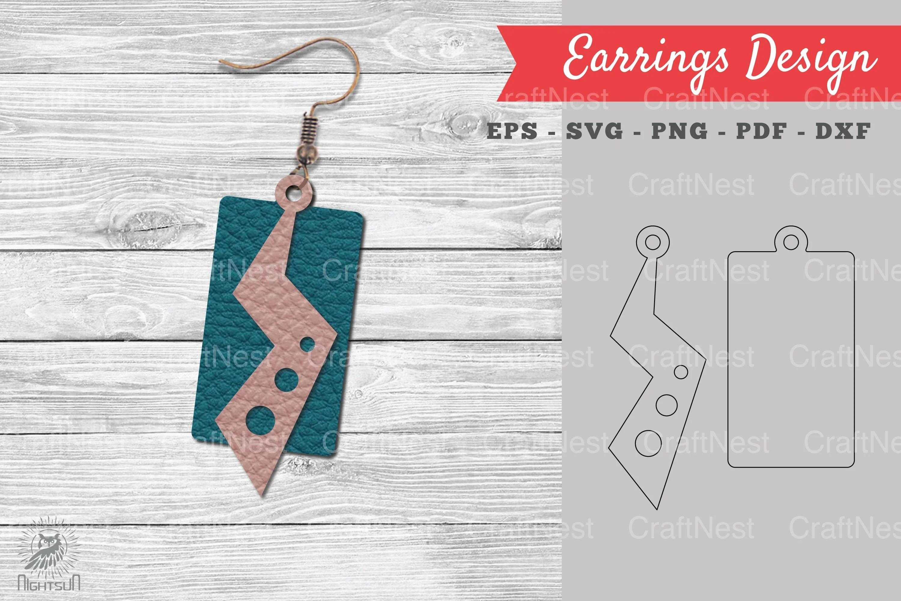 Leather Earring Design Clipart Bundle