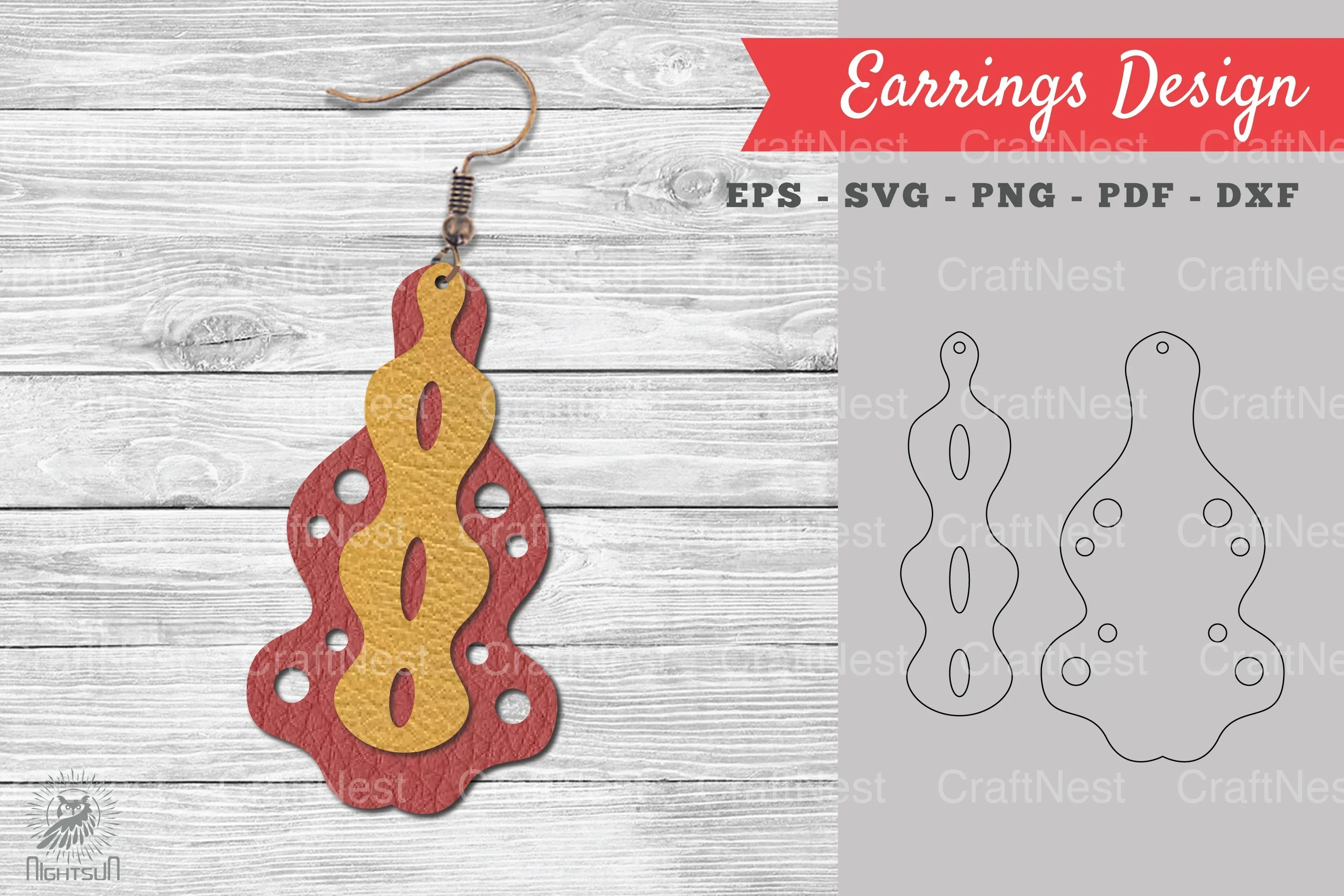 Leather Earring Design Clipart Bundle