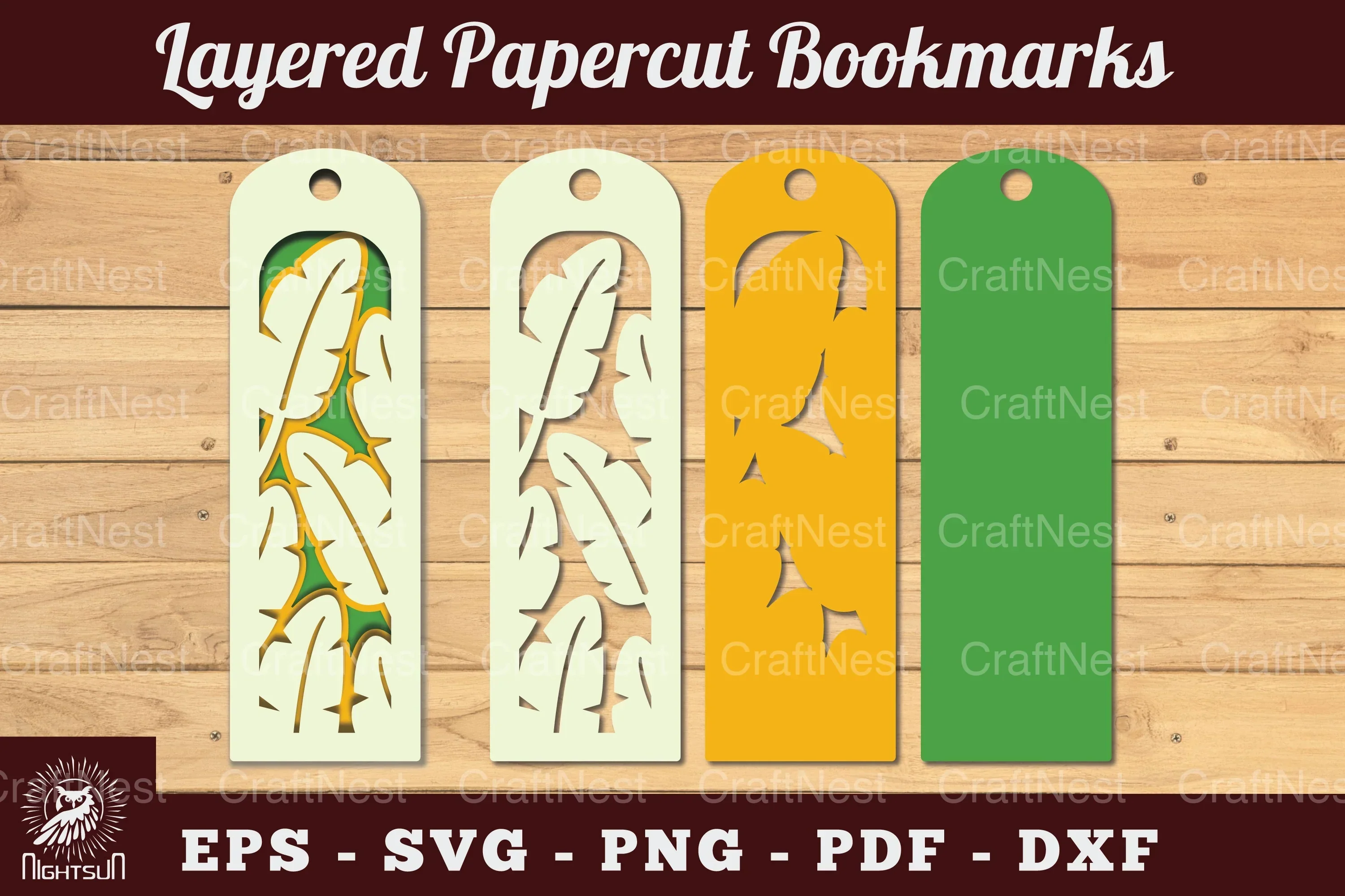 Leaves Bookmark SVG Bundle