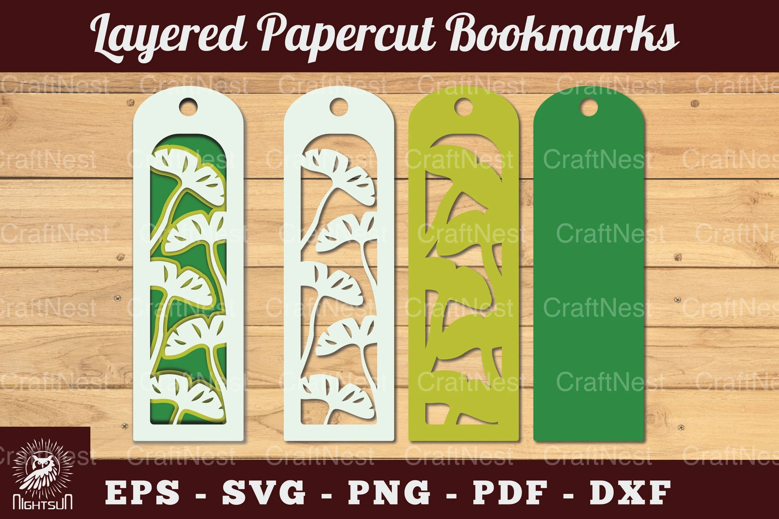 Leaves Bookmark SVG Bundle