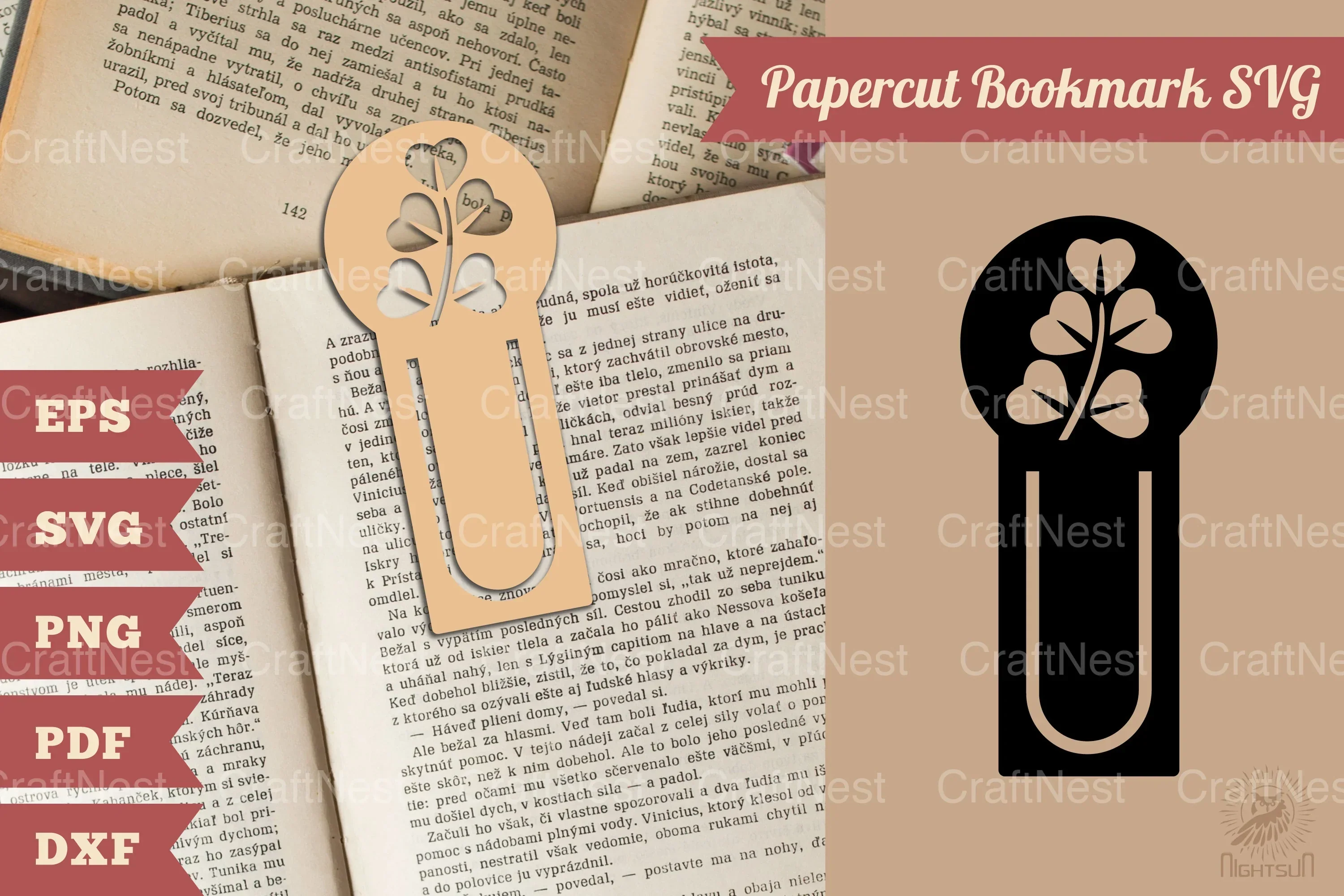 Leaves Papercut Bookmark SVG Bundle