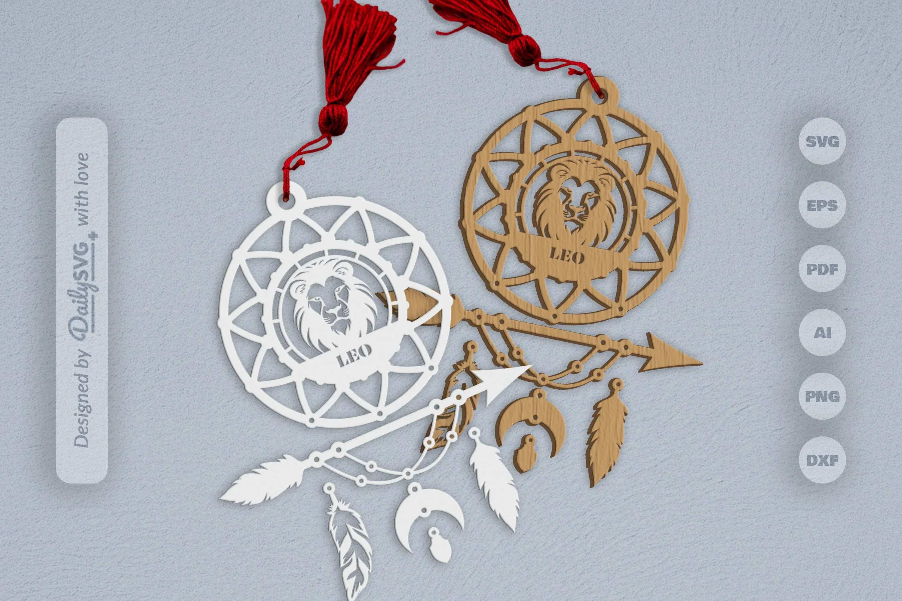 Leo Dream Catcher Set SVG Bundle