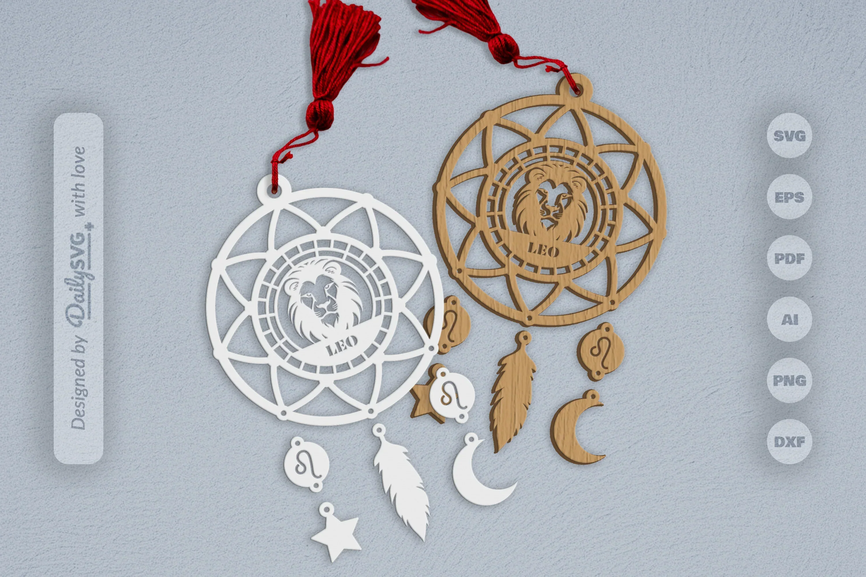 Leo Dream Catcher Set SVG Bundle