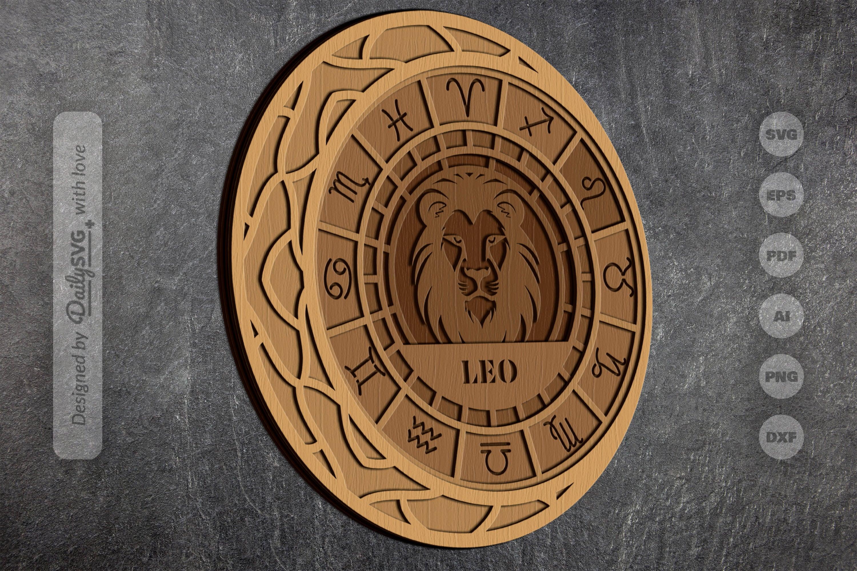 Leo Zodiac Laser Cut SVG Bundle - Image 3