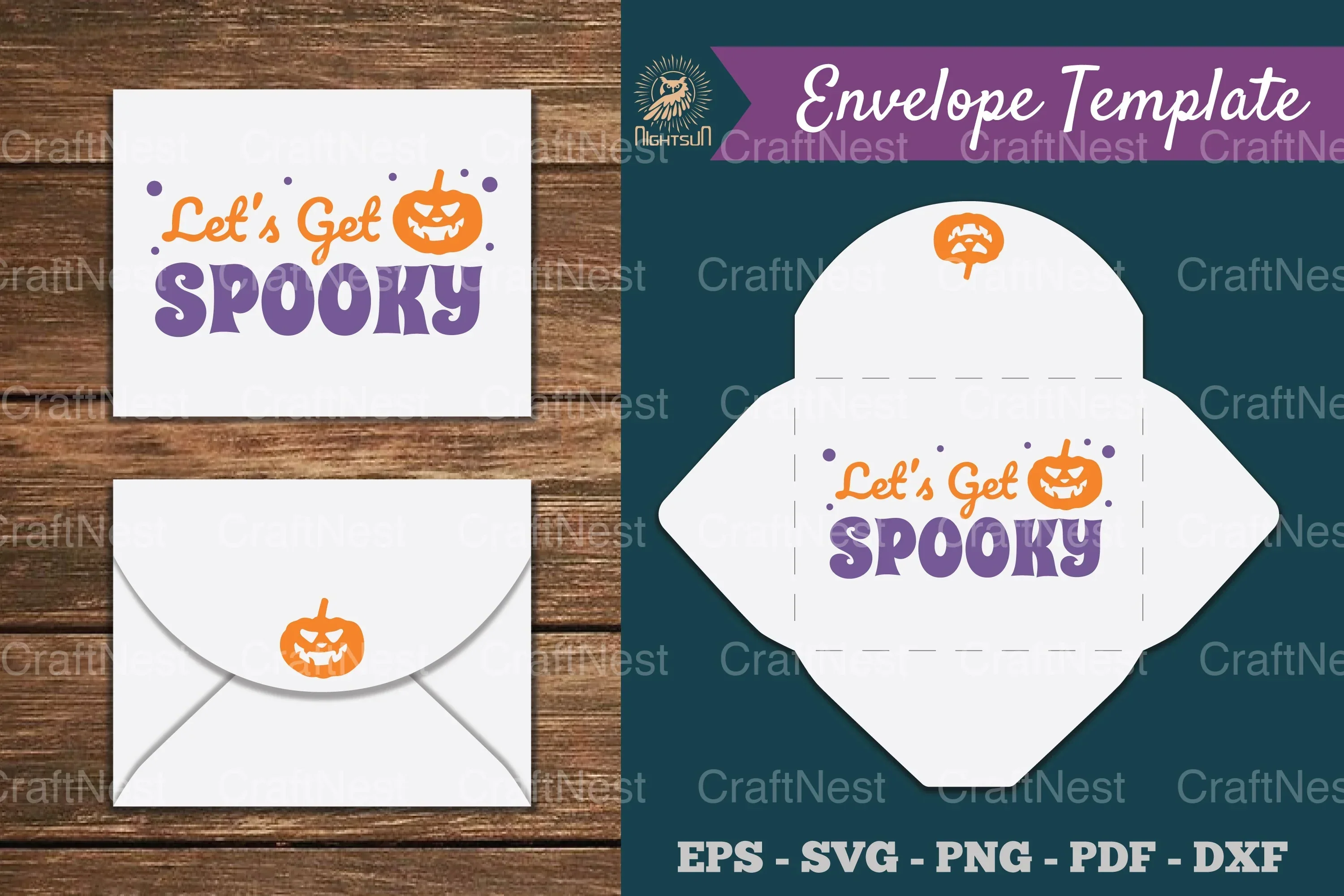 Let's Get Spooky Envelope Template SVG Bundle