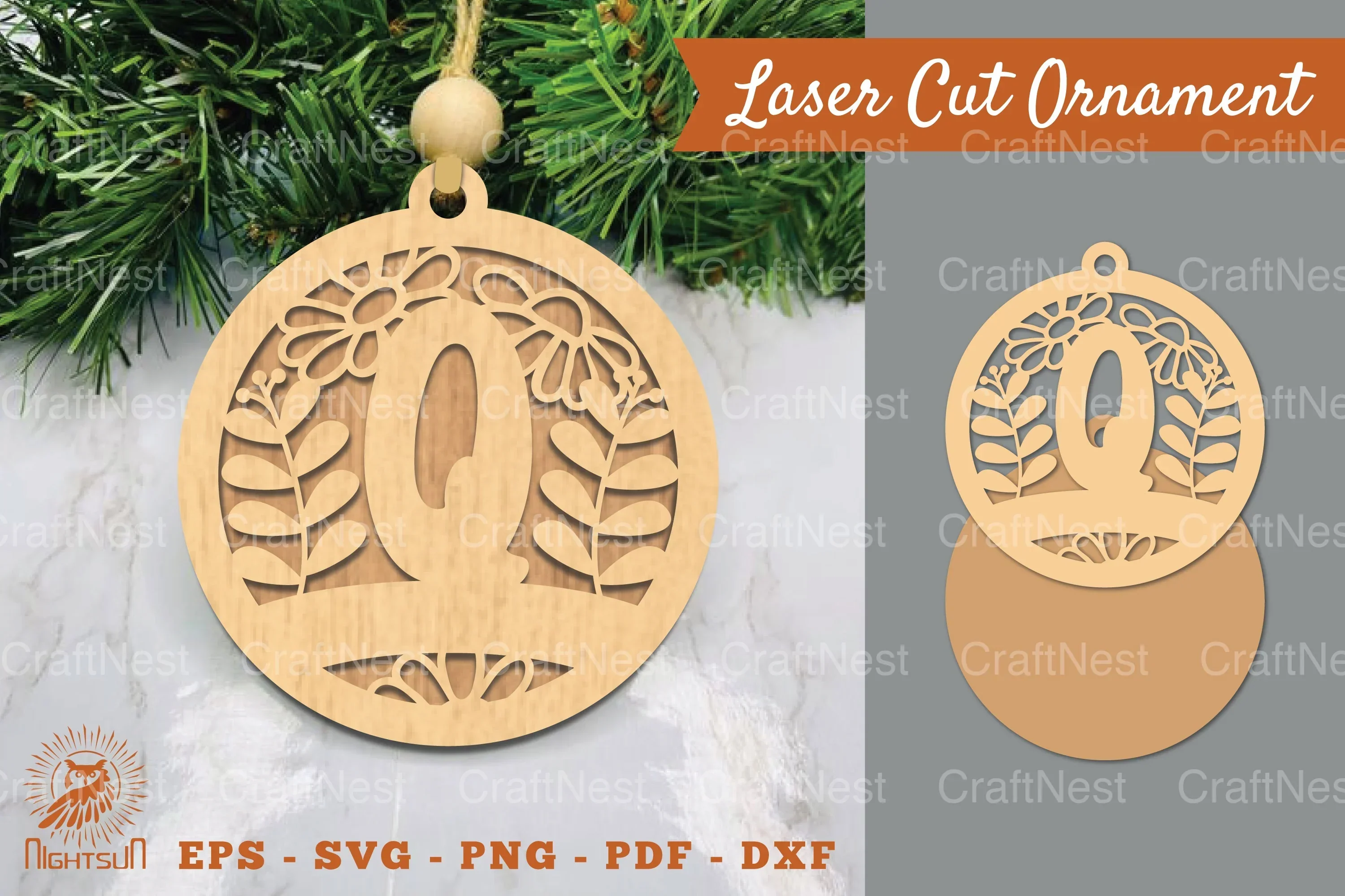 Letter Q Laser Cut Ornament Clipart Bundle