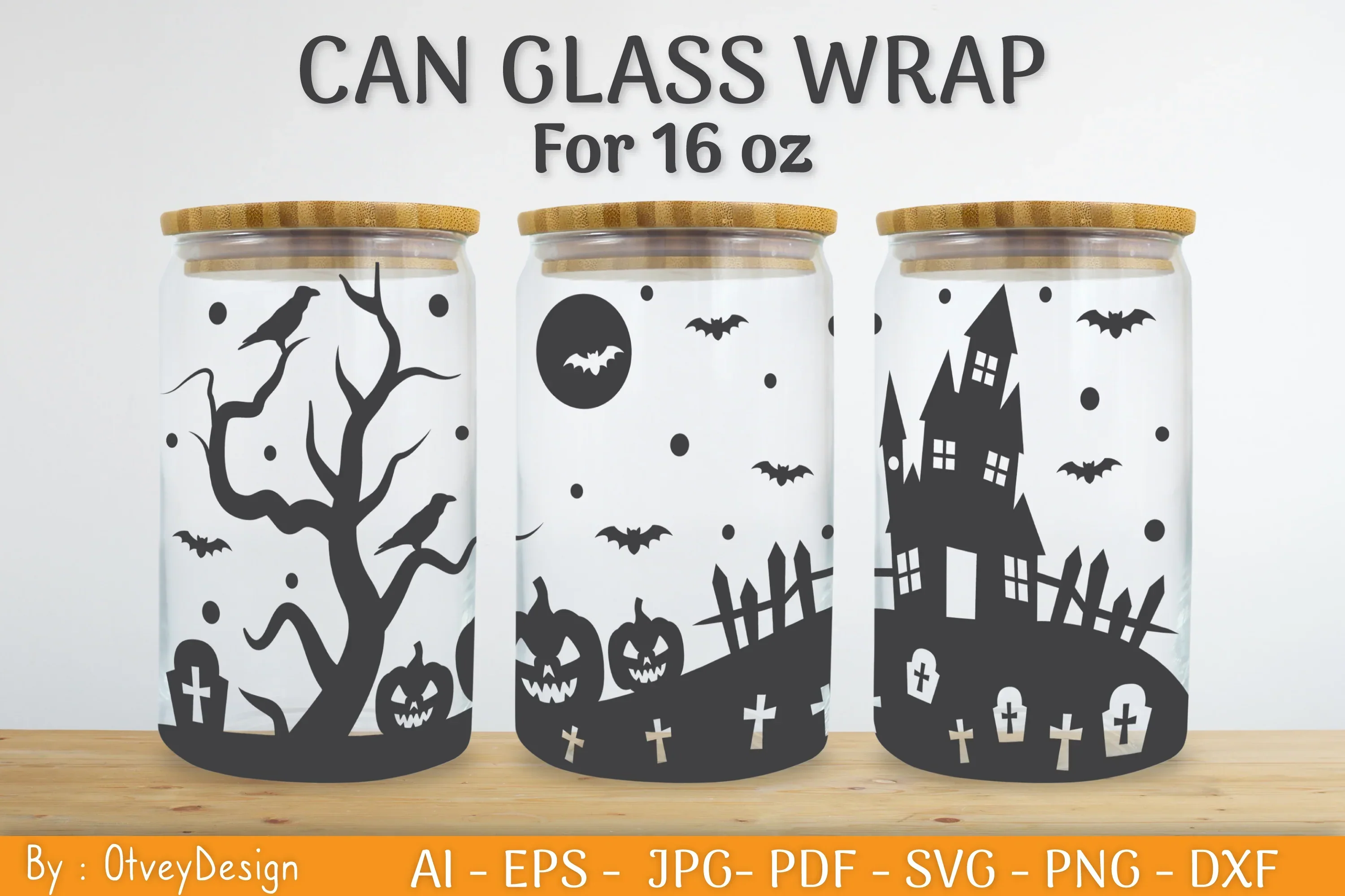Libbey 16 Oz Can Glass Halloween SVG Bundle - Image 2