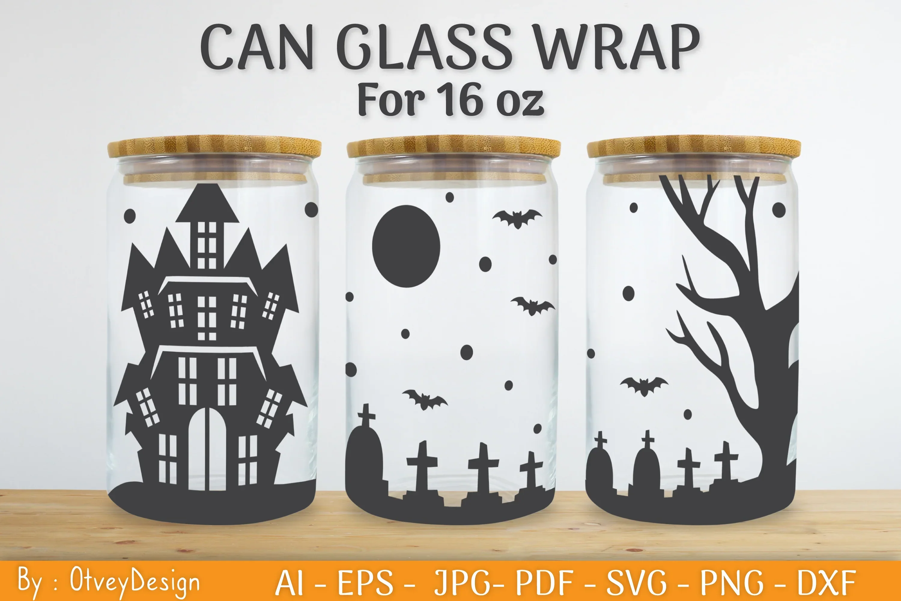 Libbey 16 Oz Can Glass Halloween SVG Bundle - Image 2