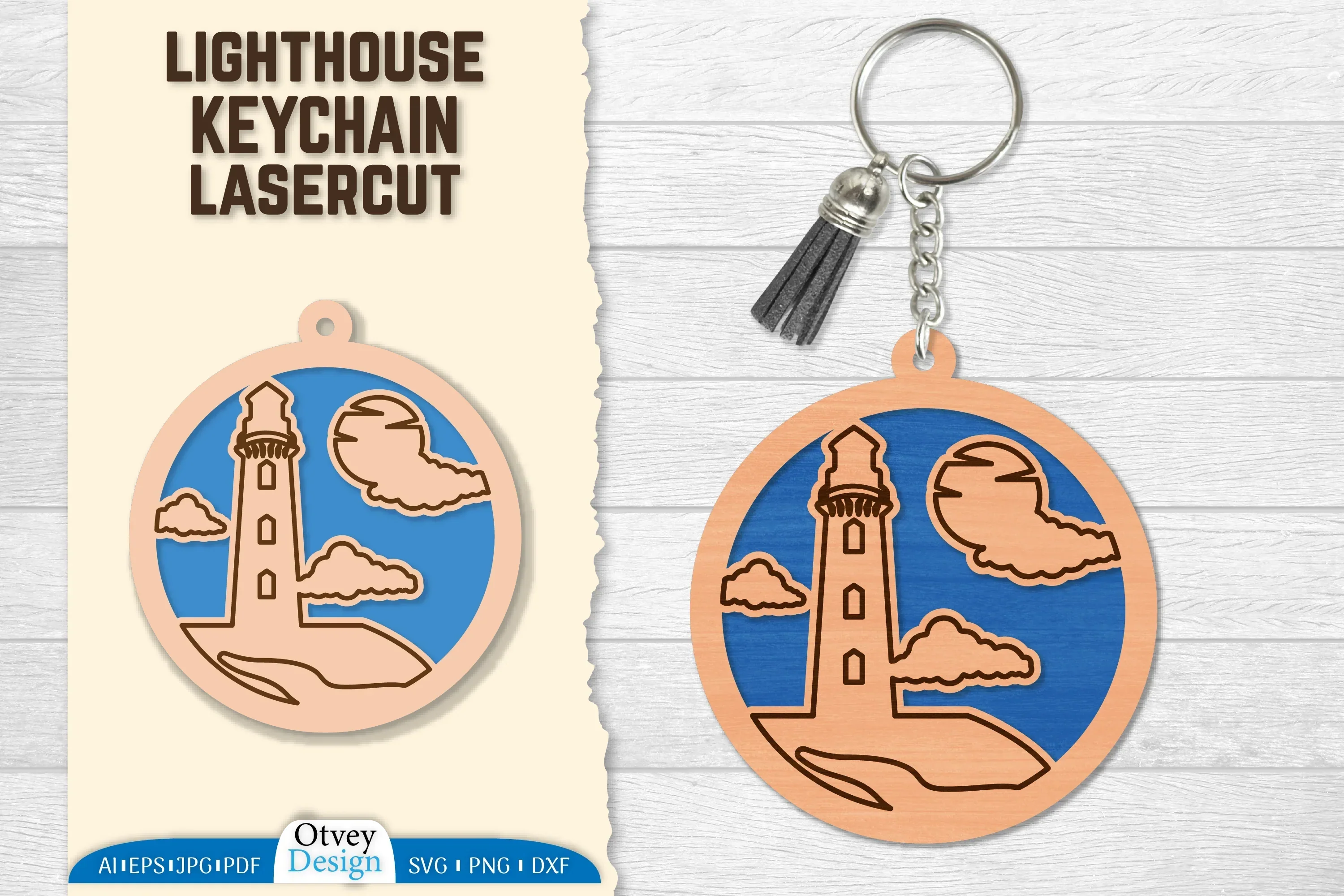 Lighthouse Lasercut Ornament SVG Bundle