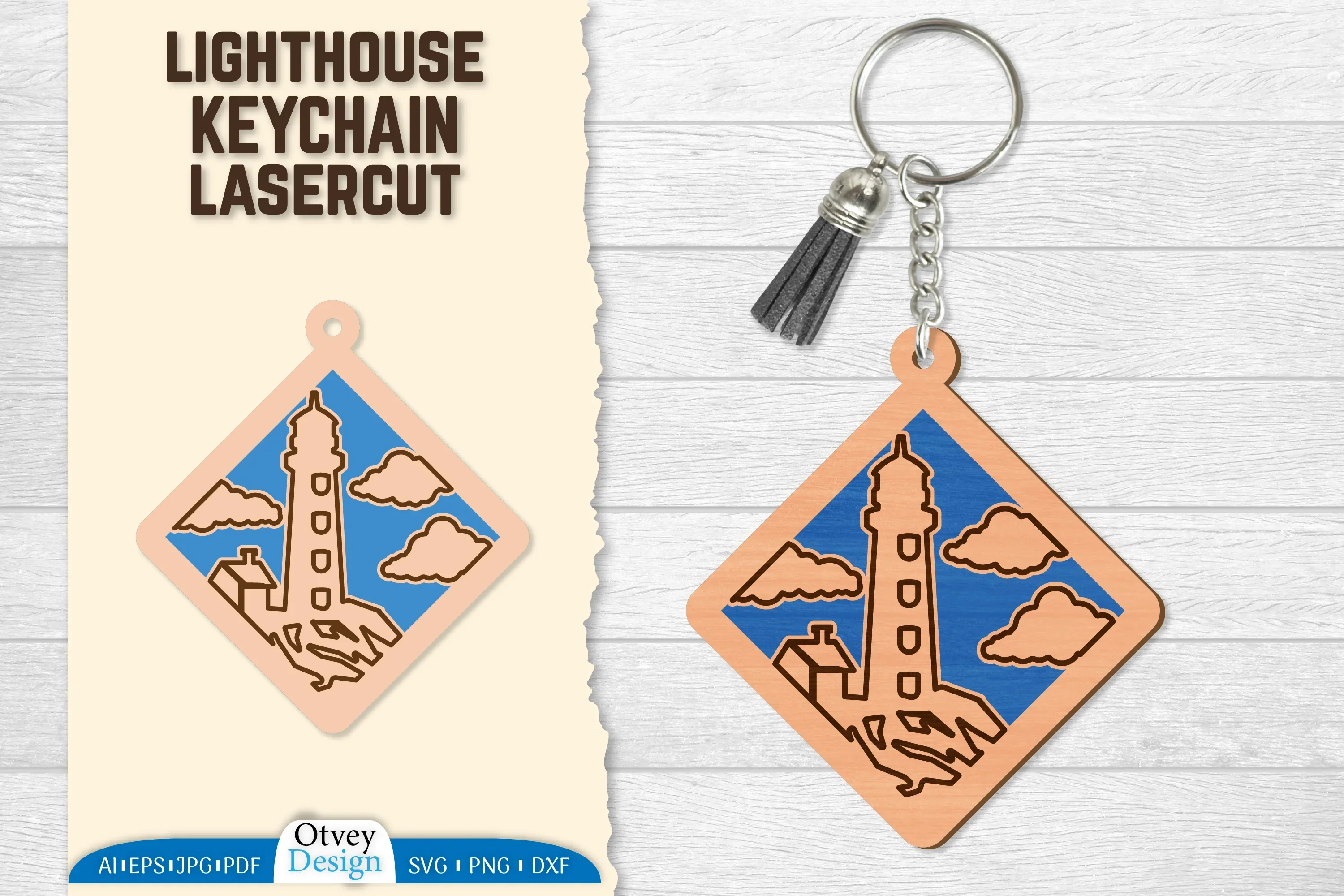 Lighthouse Lasercut Ornament SVG Bundle