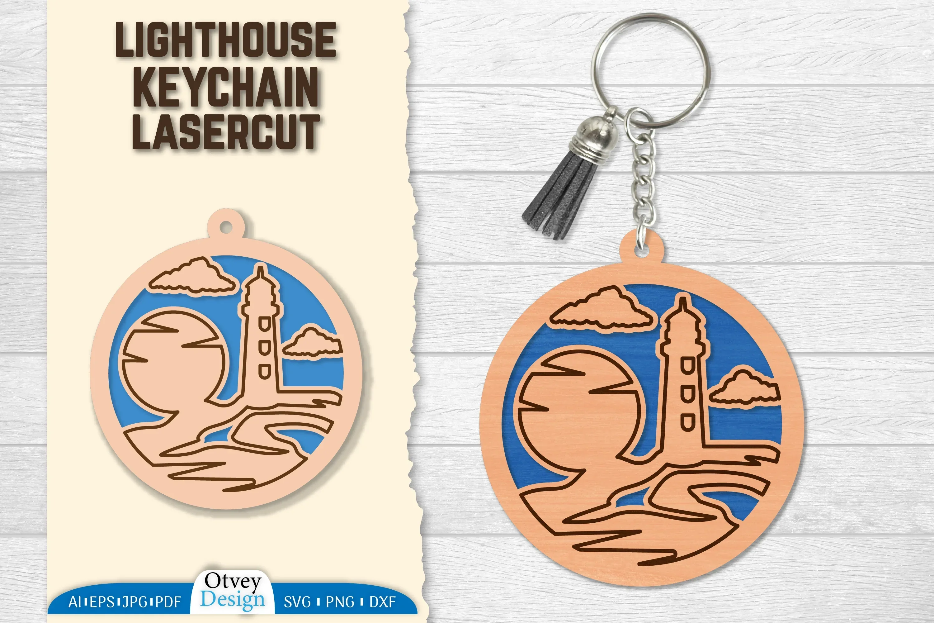 Lighthouse Lasercut Ornament SVG Bundle