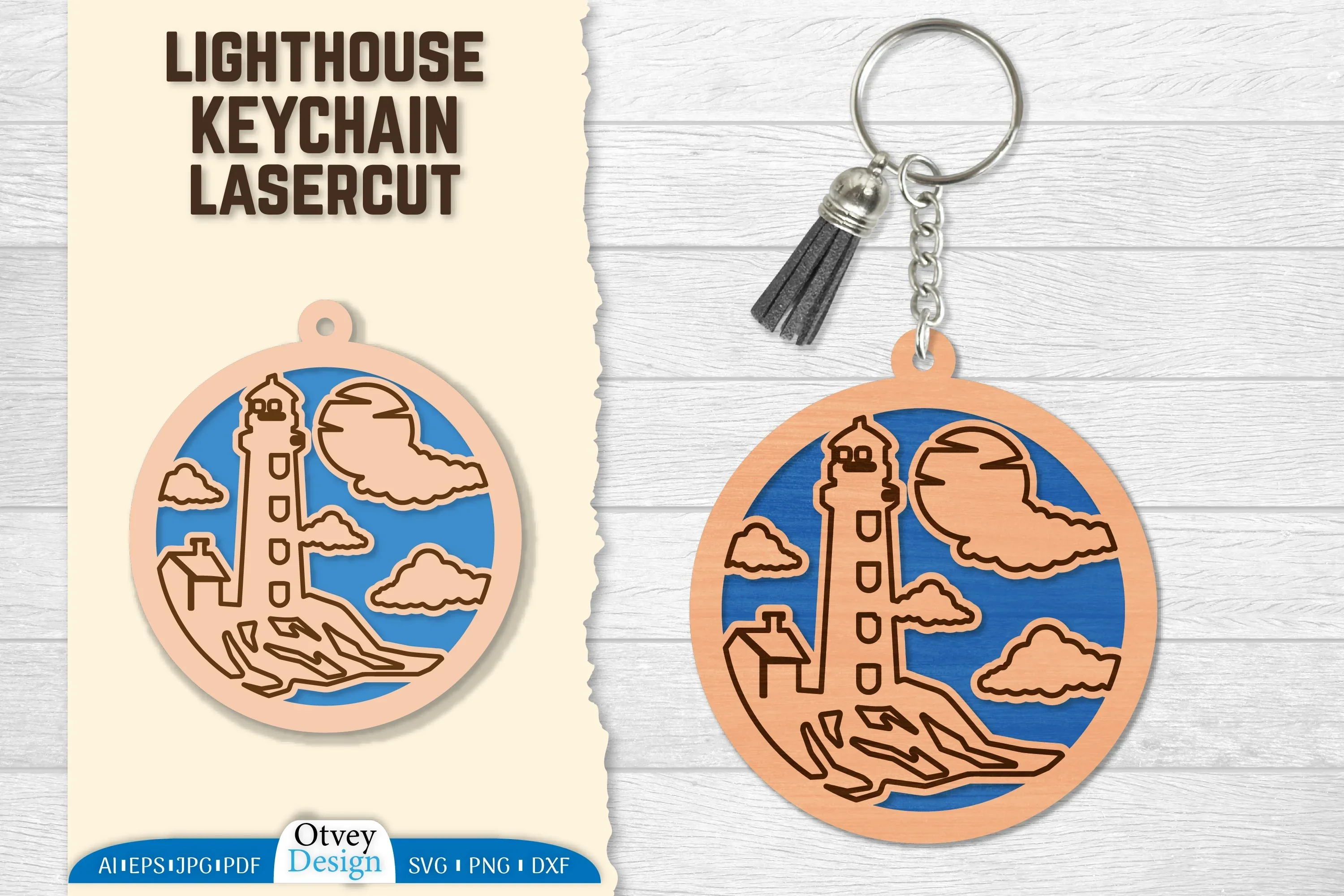Lighthouse Lasercut Ornament SVG Bundle