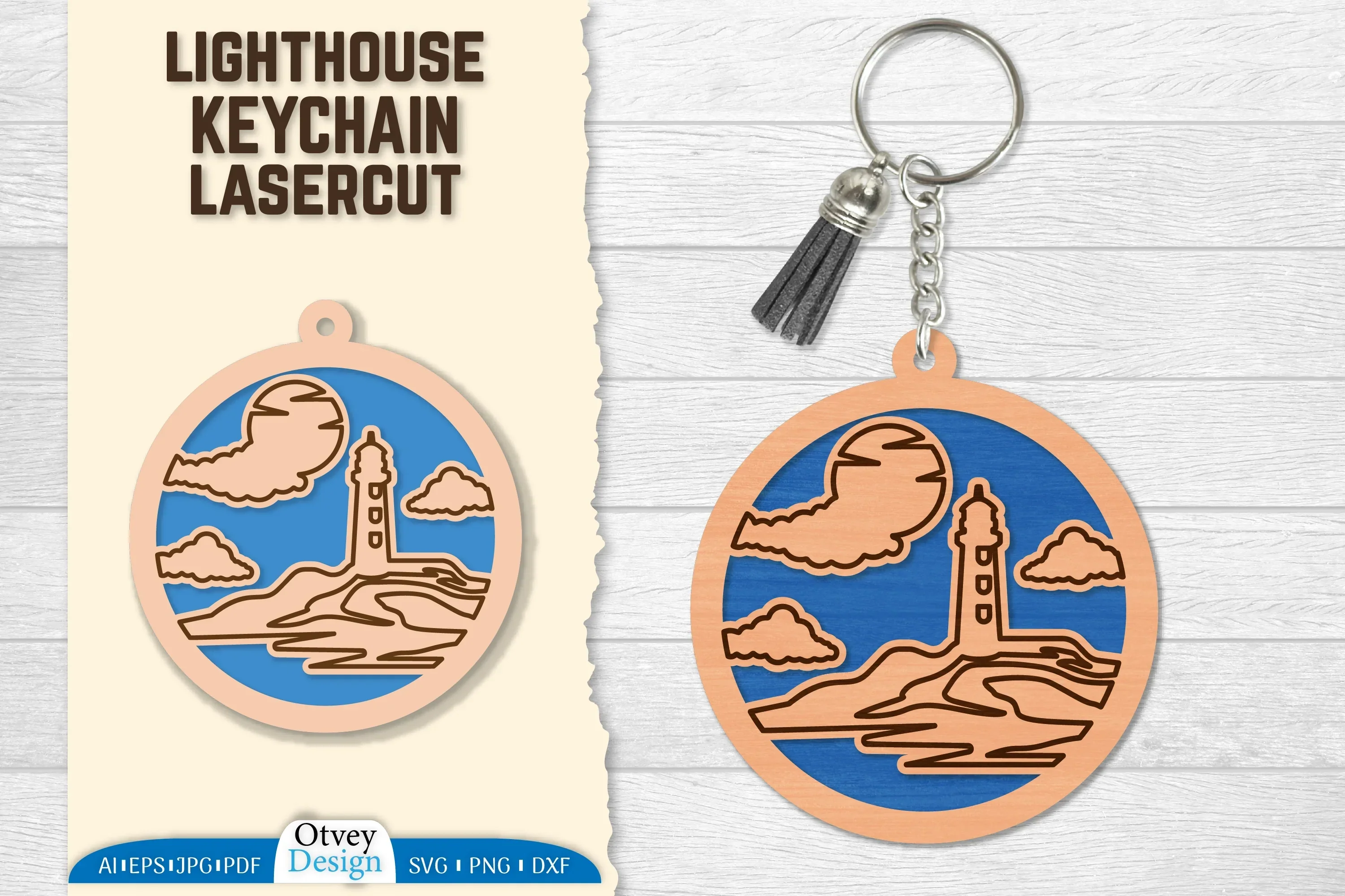 Lighthouse Lasercut Ornament SVG Bundle