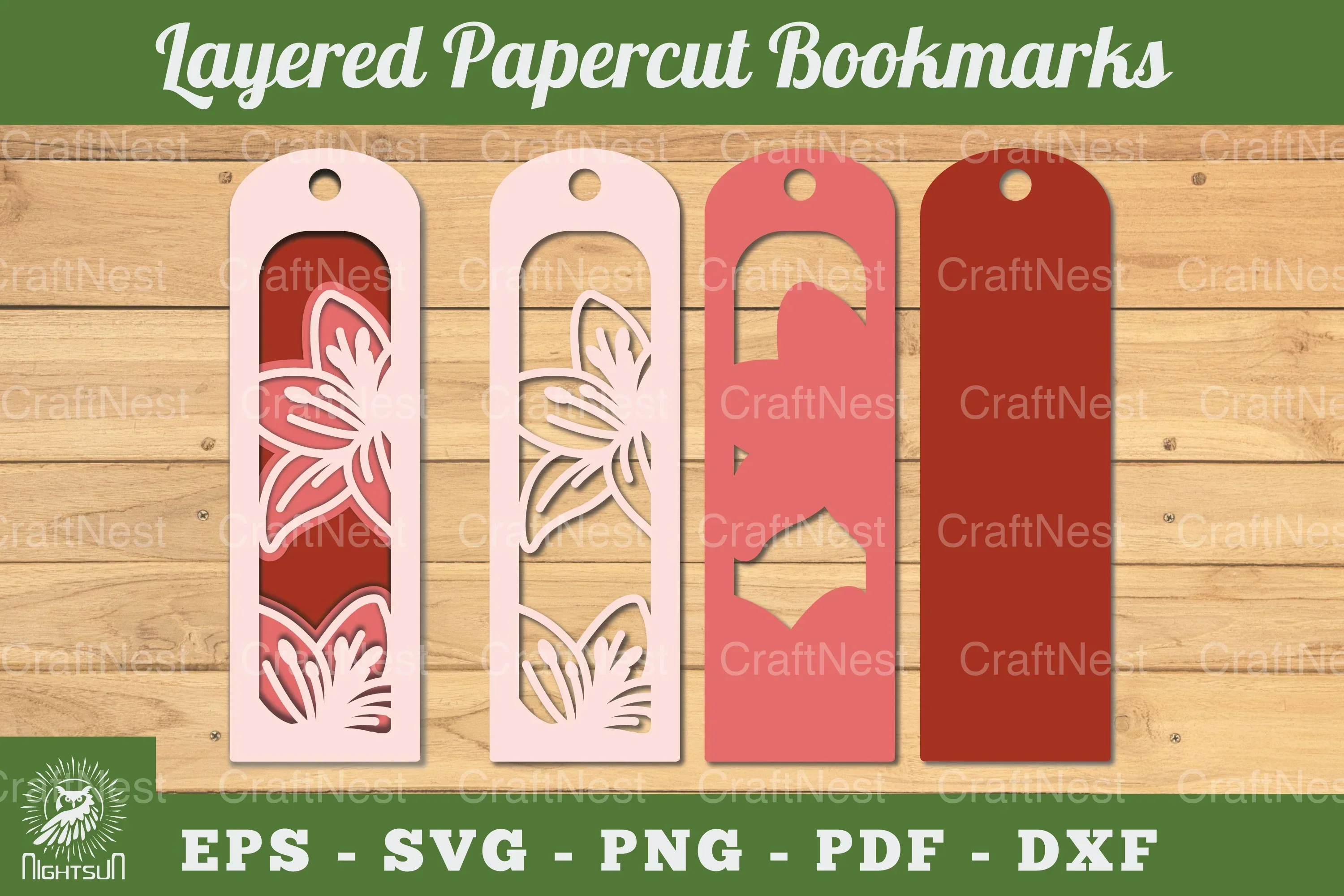 Lily Flowers Bookmark Clipart Bundle