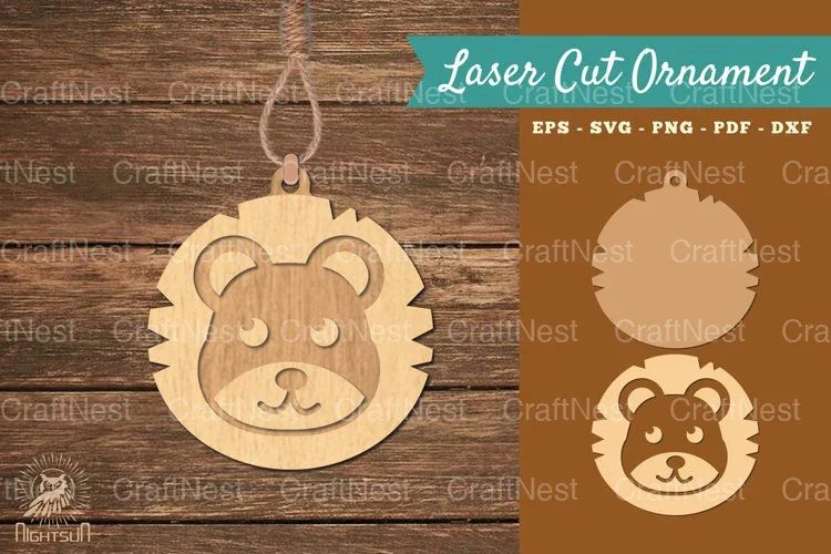 Lion Laser Cut Ornament SVG Bundle