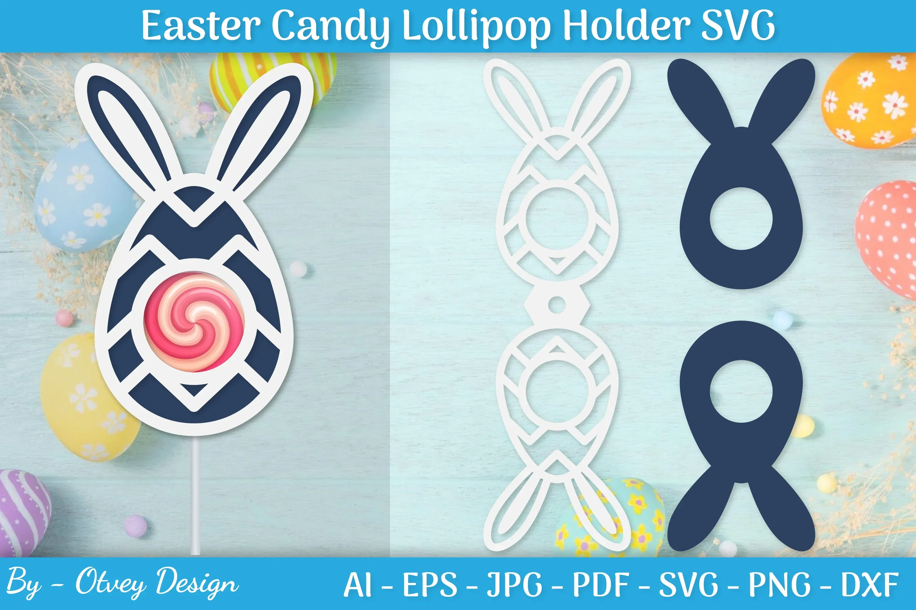 Lollipop Holder Easter Egg SVG Bundle