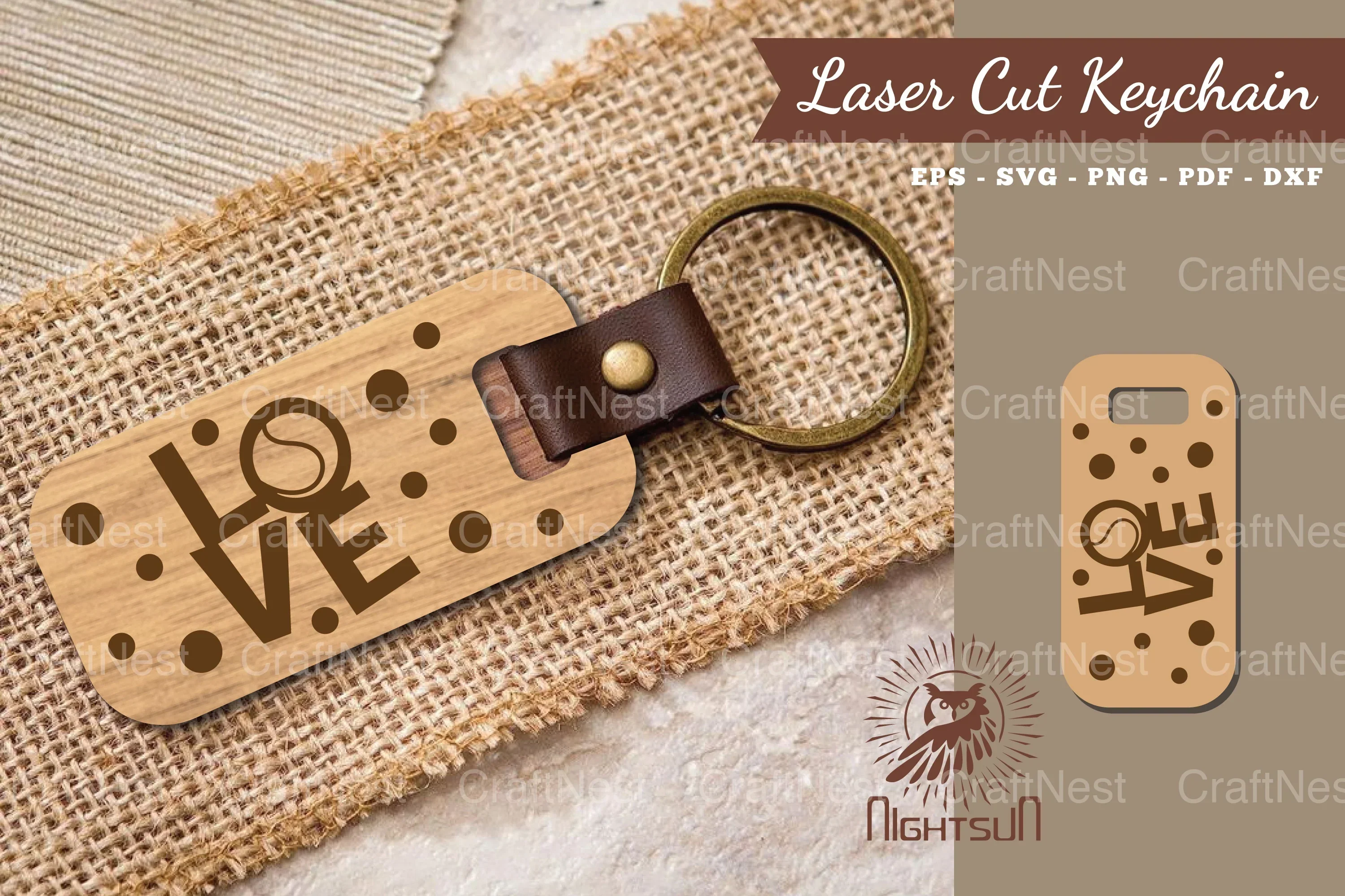 Love Baseball Laser Cut Keychain Design Bundle