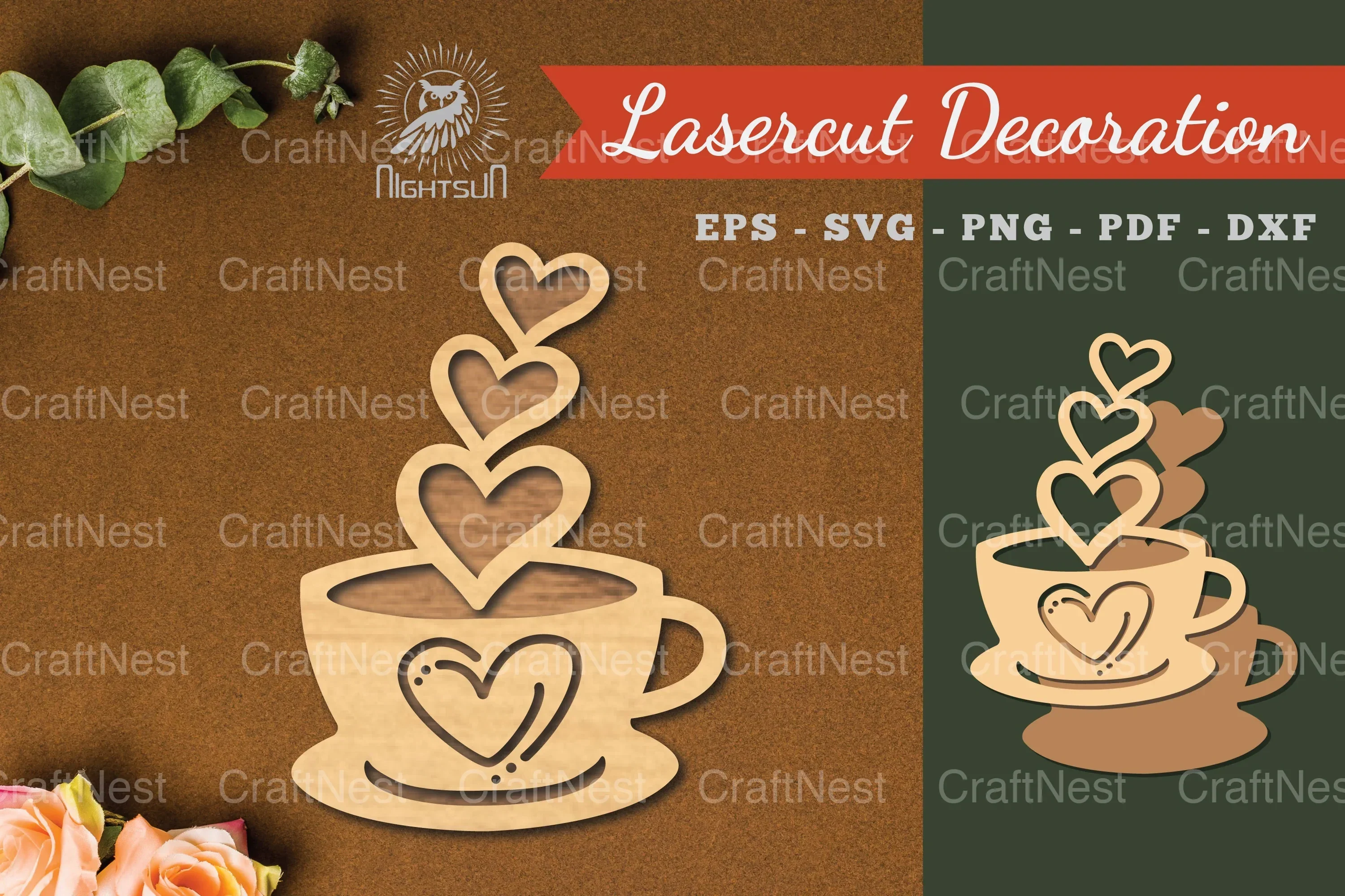 Love Coffee Laser Cut Decoration Bundle