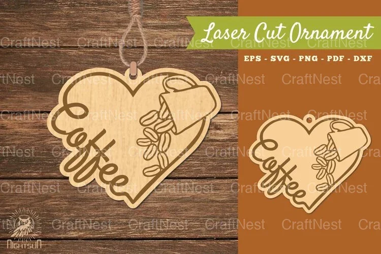 Love Coffee Laser Cut Ornament SVG Bundle