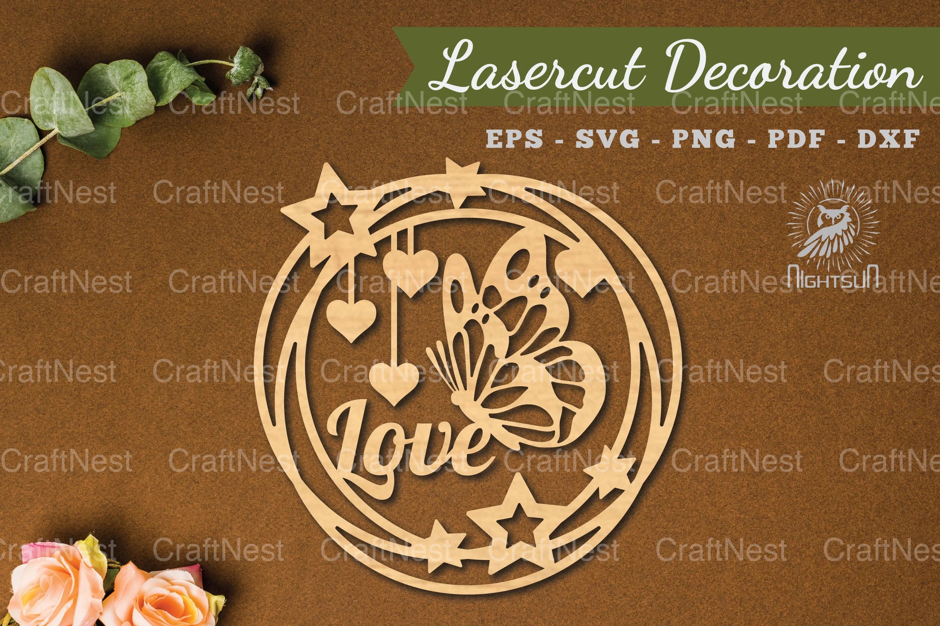 Love Laser Cut Decoration Clipart Bundle