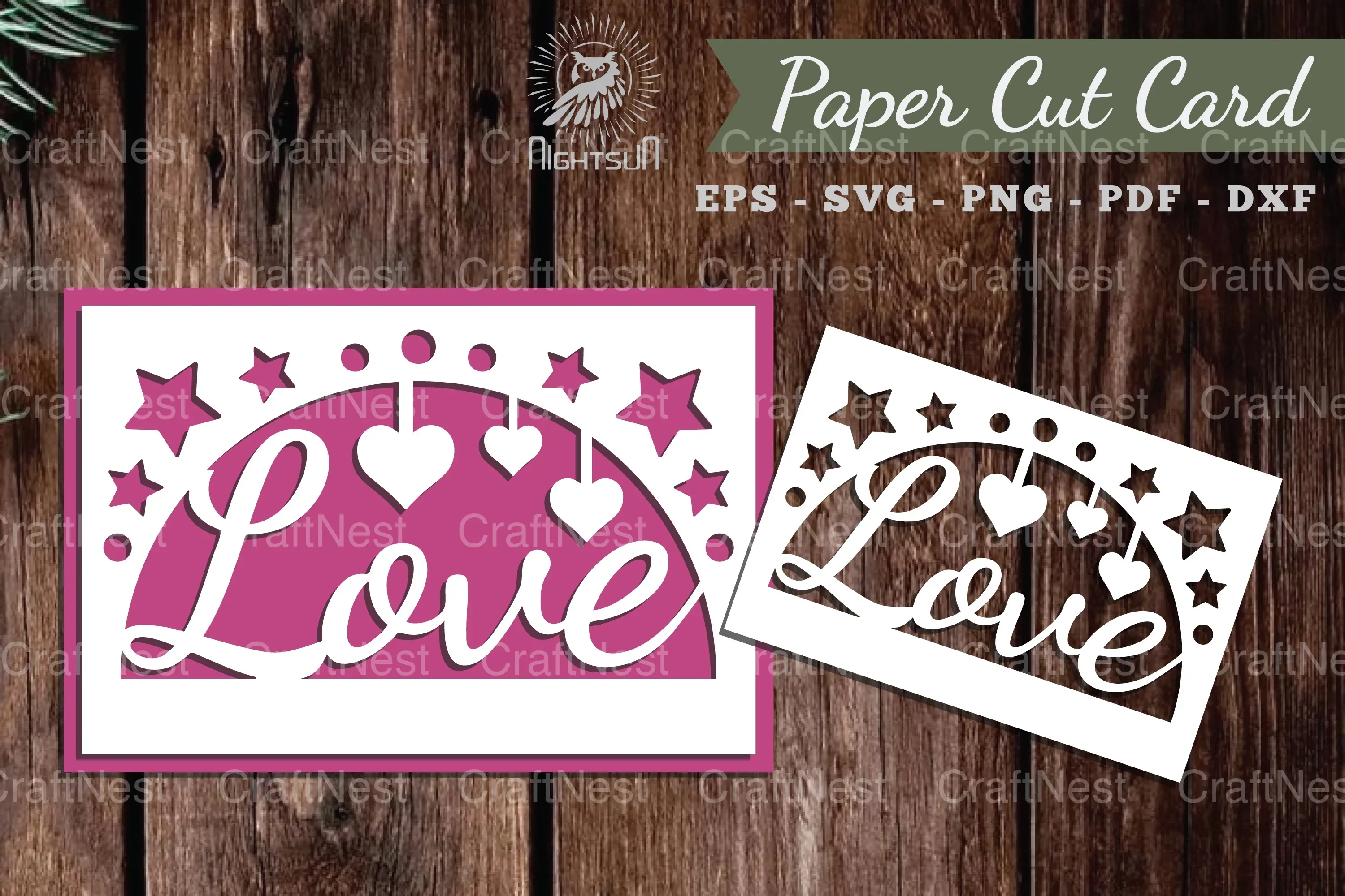 Love Papercut Card SVG Bundle