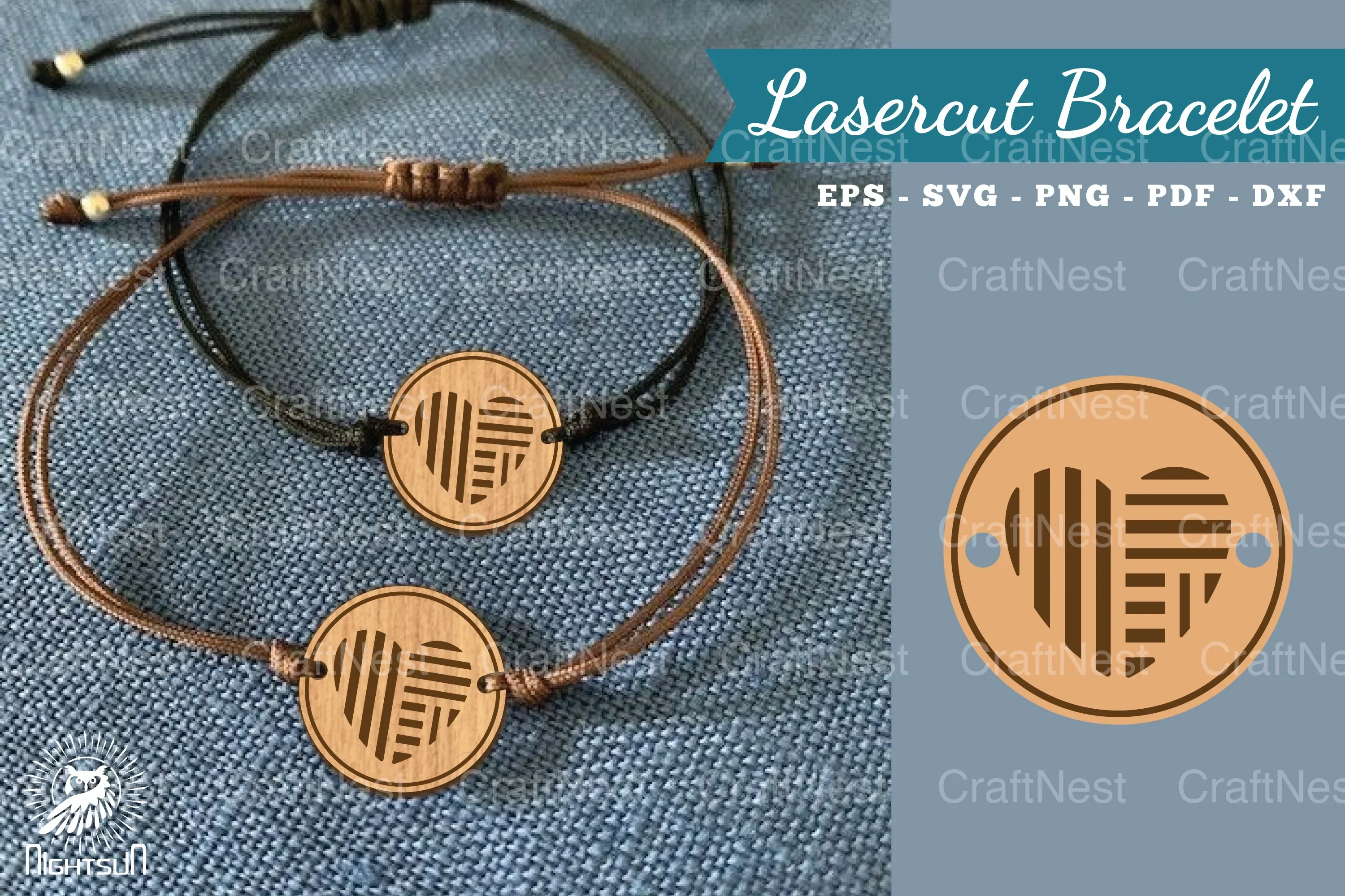 Love Pattern Lasercut Bracelet Design Bundle