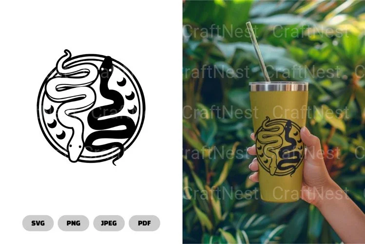 Magical Celestial Snake SVG Bundle
