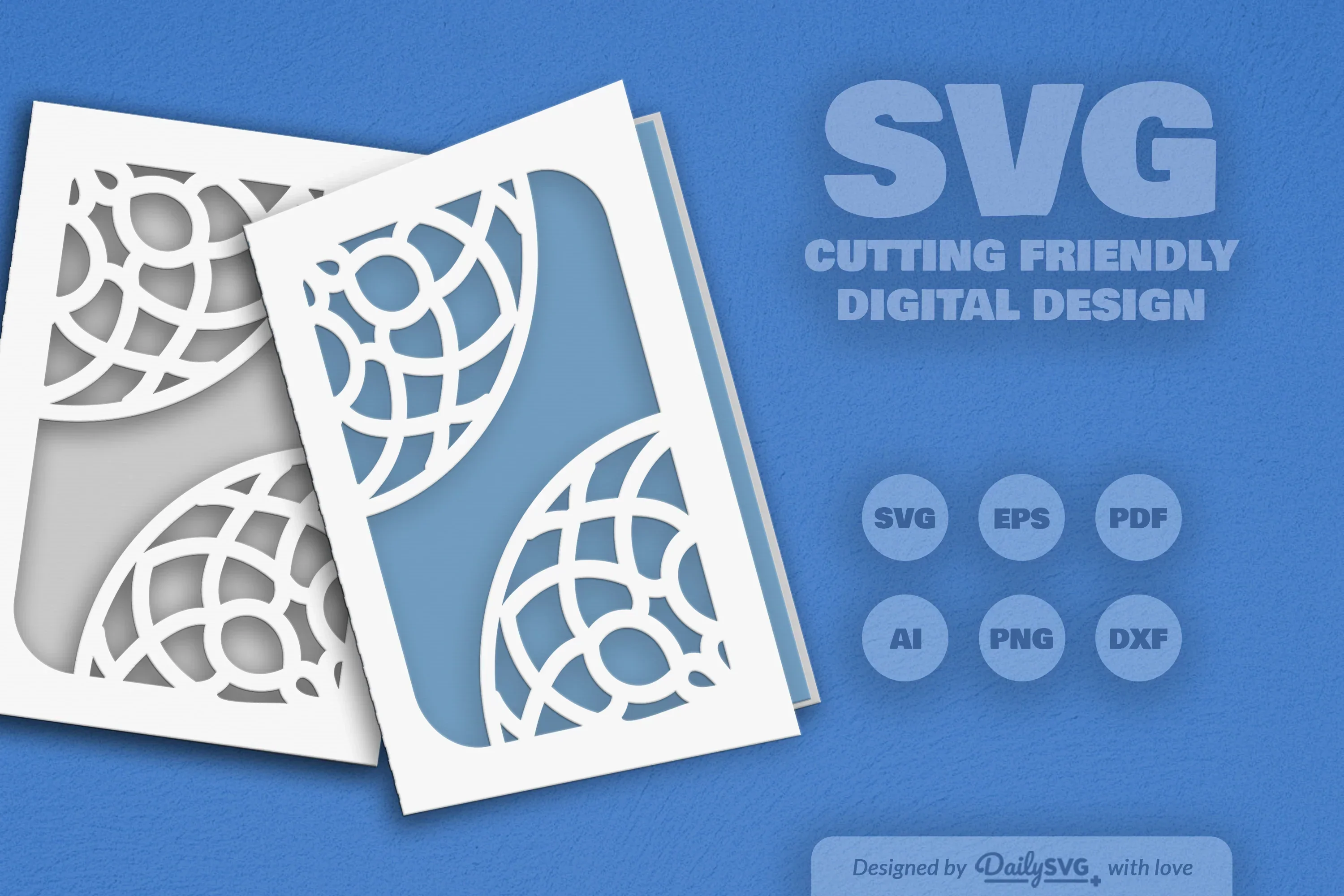 Mandala Corner Greeting Card Papercut Clipart SVG Bundle - Image 7