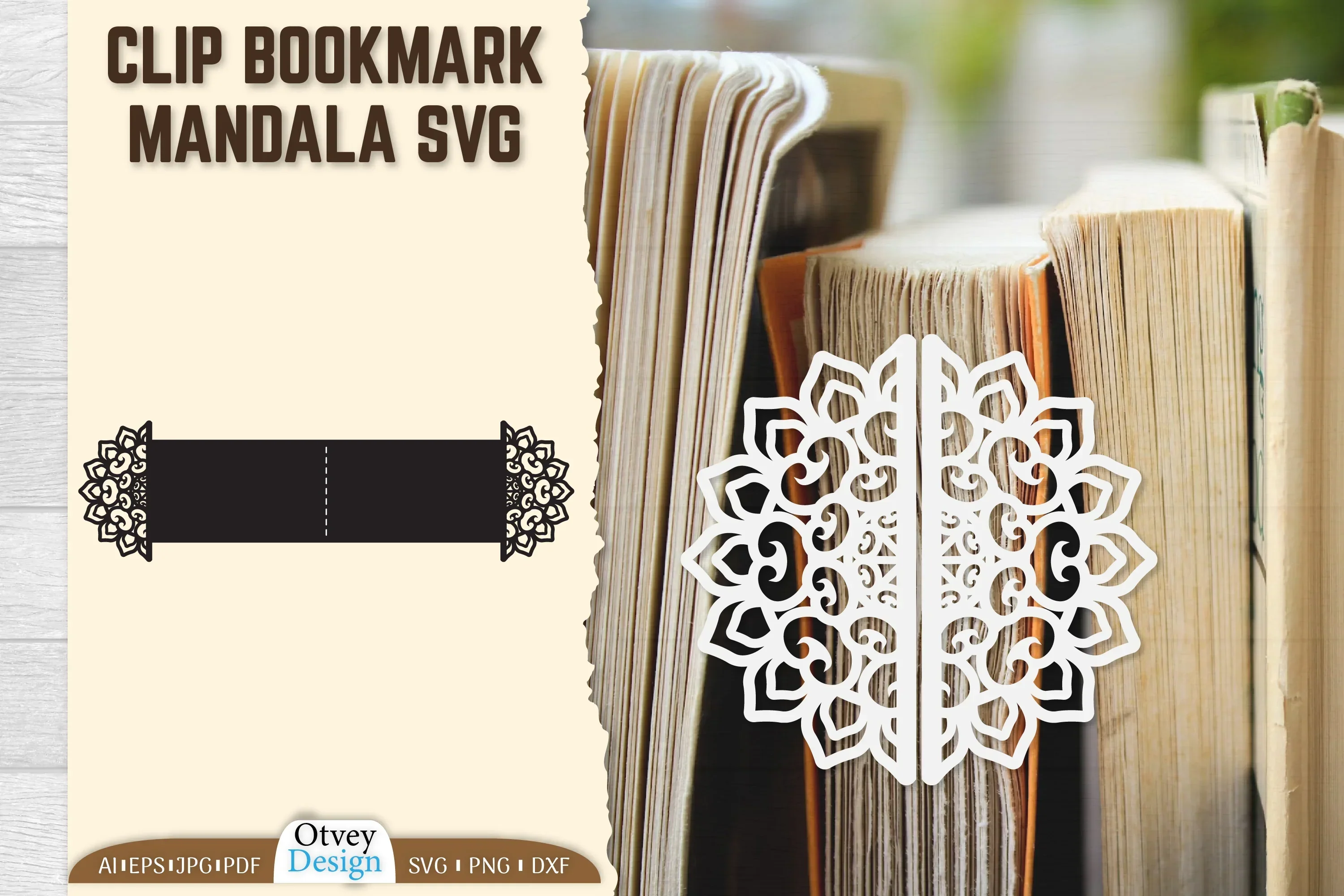 Mandala Cutout Bookmark SVG Bundle