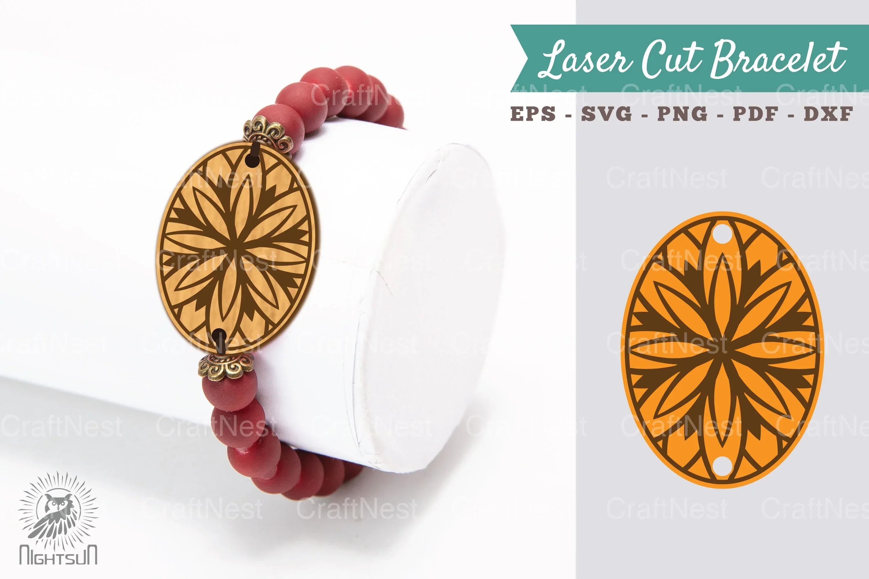 Mandala Laser Cut Bracelet SVG Bundle