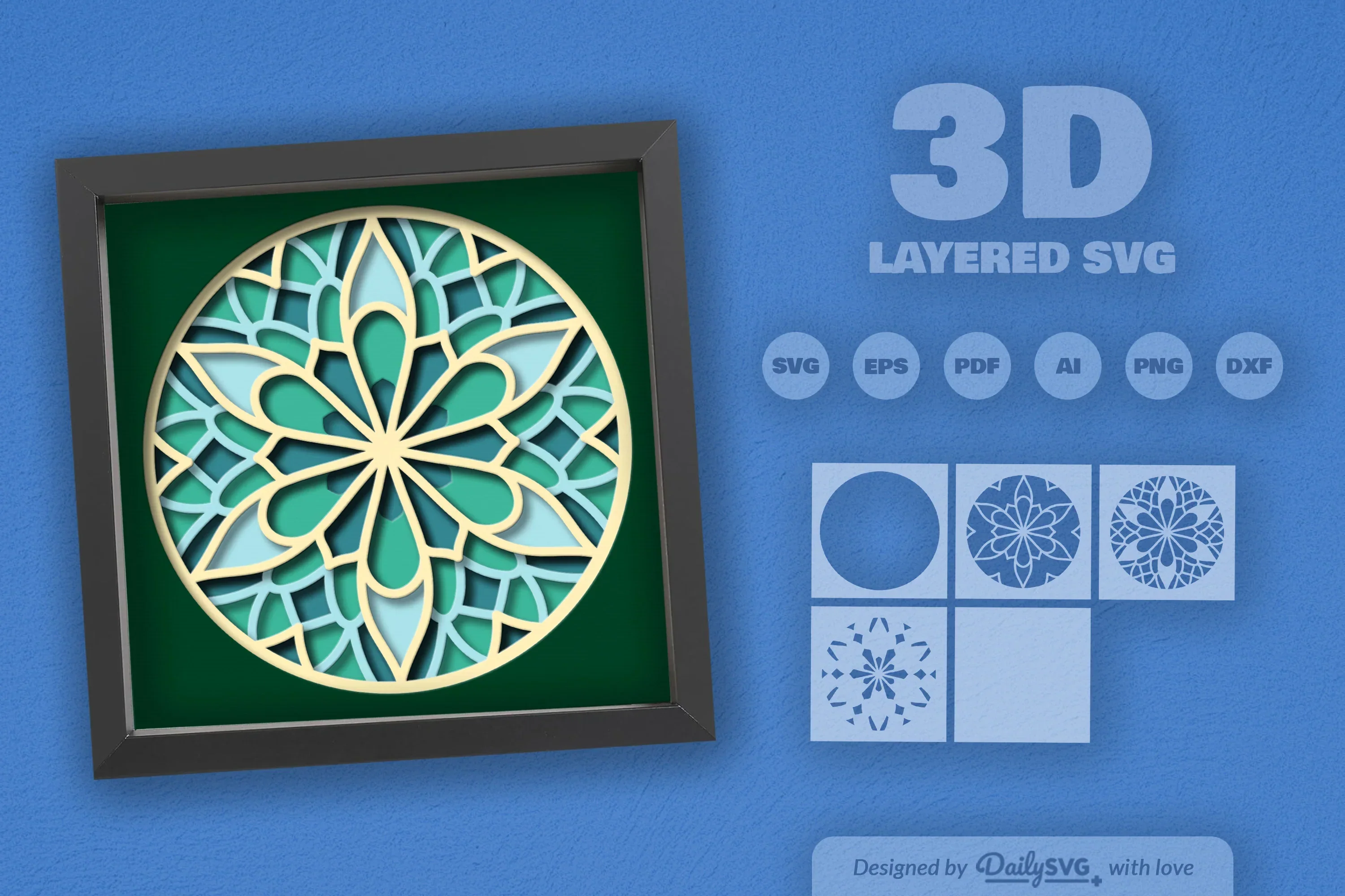 Mandala Paper Cut SVG Bundle - Image 2