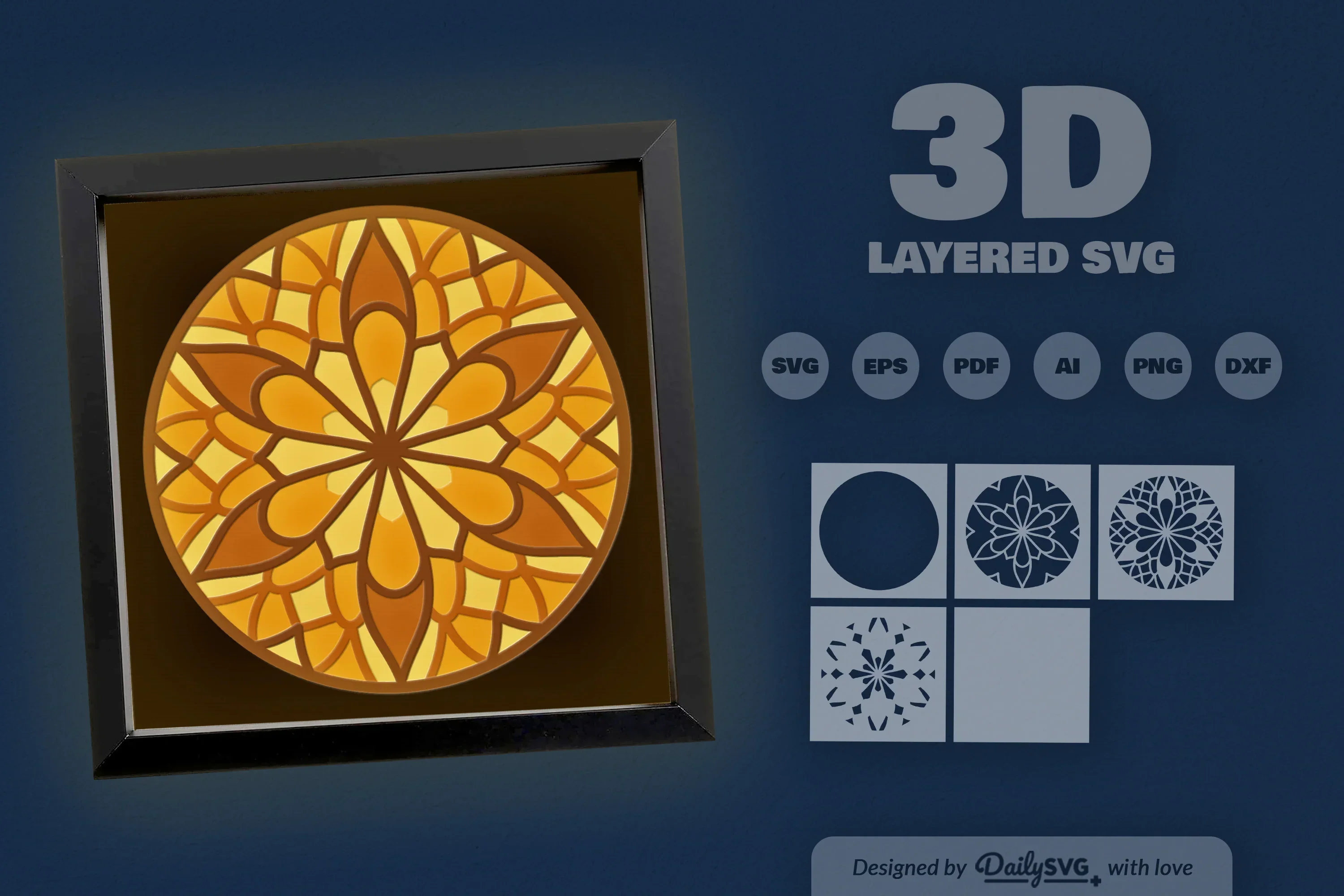 Mandala Paper Cut SVG Bundle - Image 3