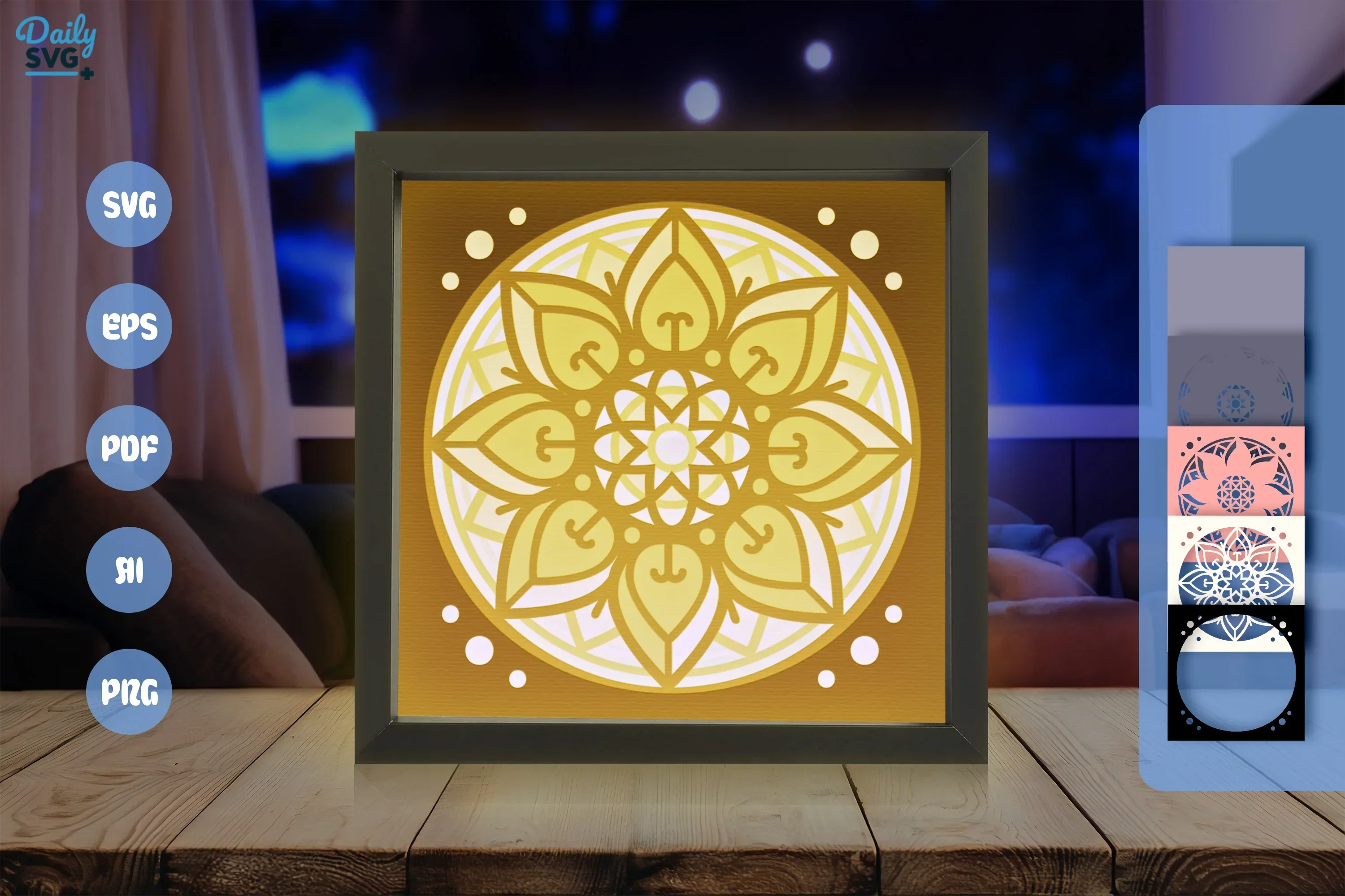 Mandala Papercut SVG Bundle for Crafting - Image 3
