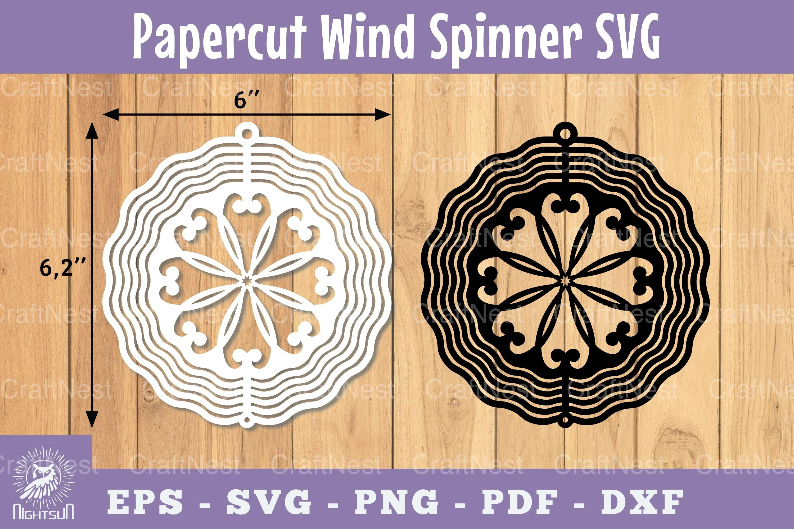 Mandala Papercut Wind Spinner Clipart Bundle