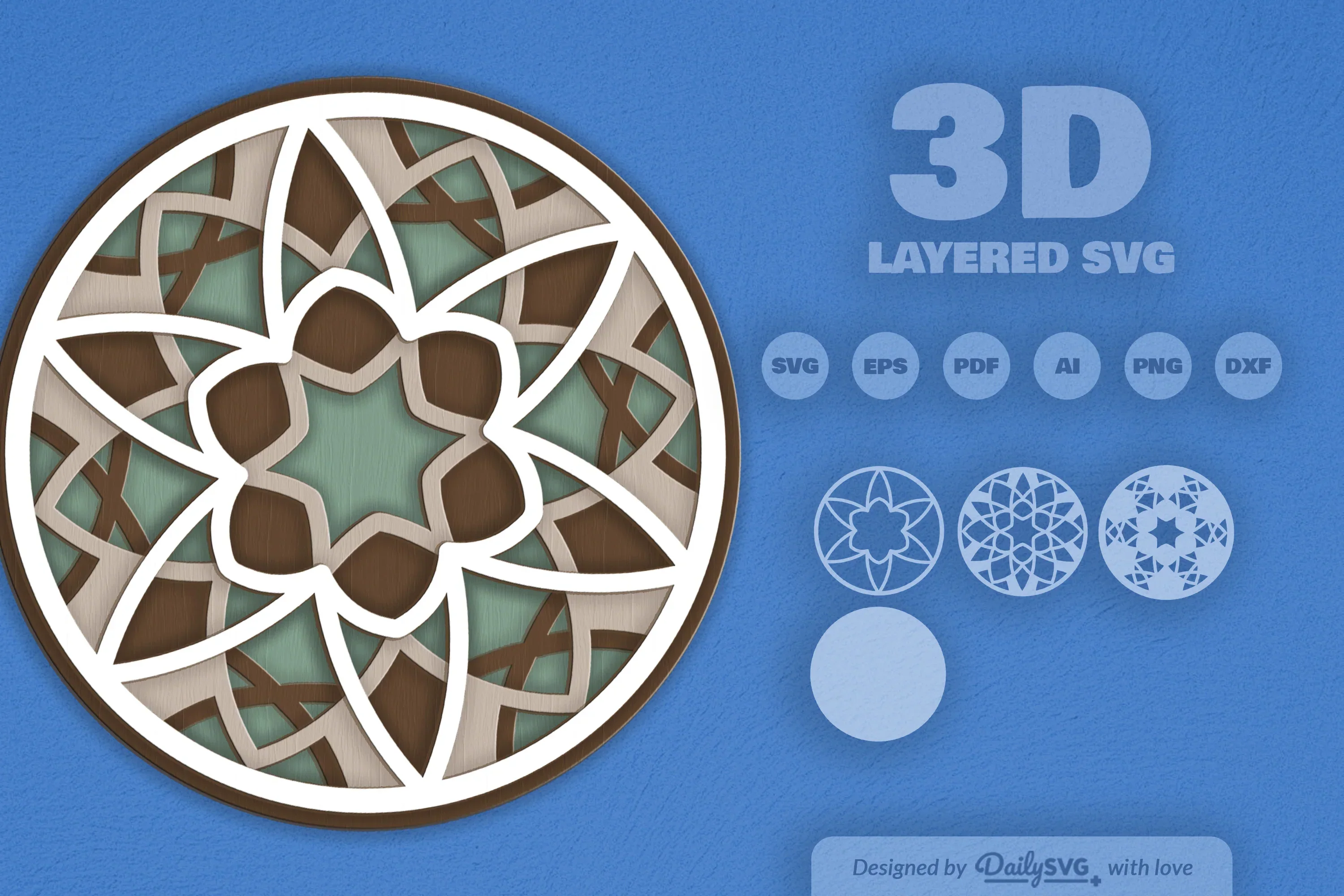Mandala Round Laser Cut SVG Bundle - Image 2