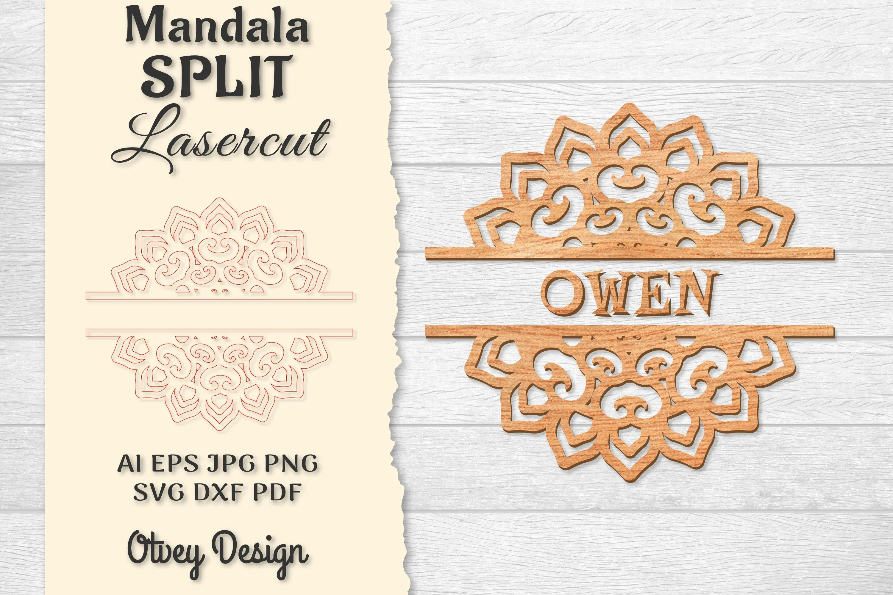 Mandala Split Lasercut SVG Bundle