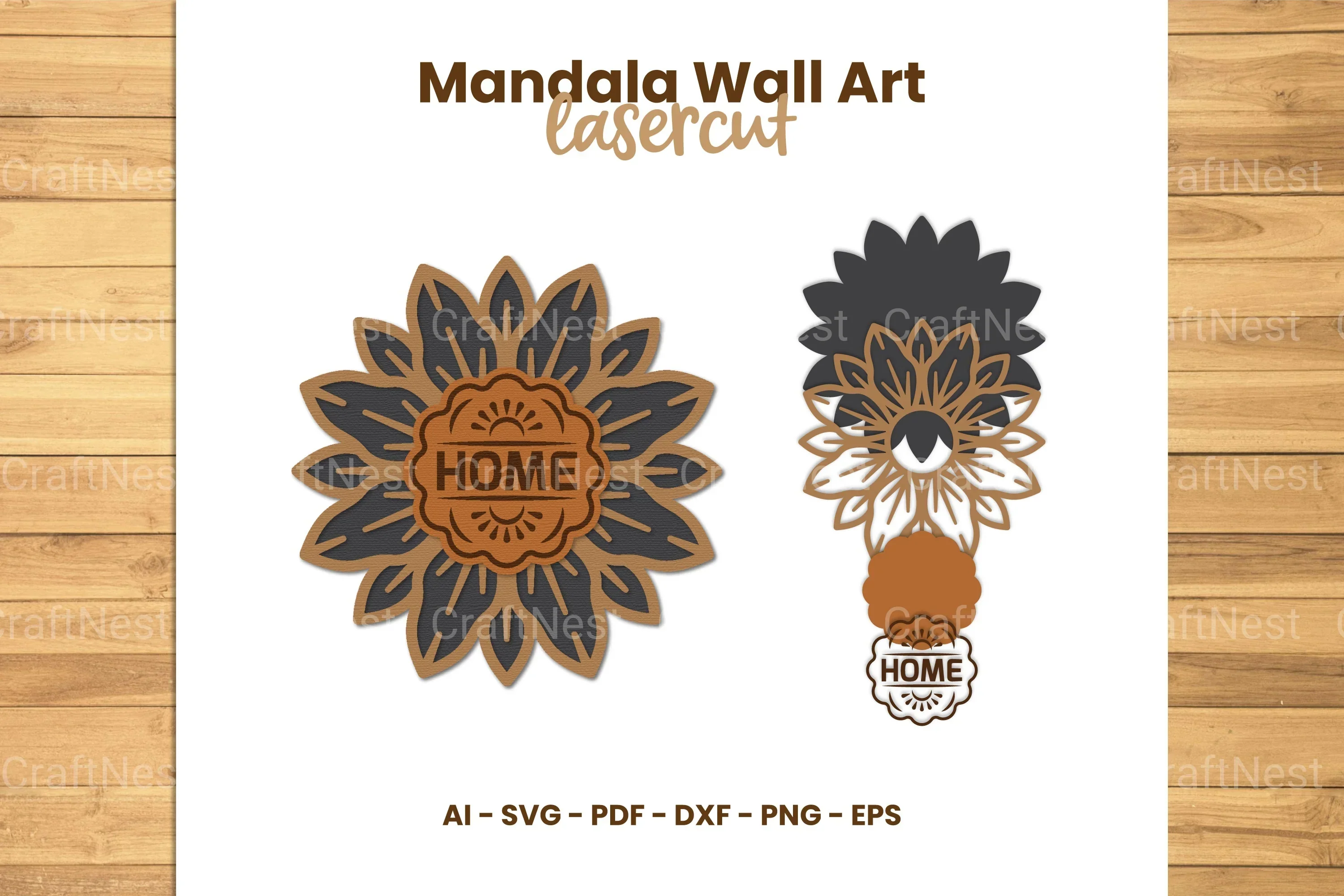 Mandala Wall Art Lasercut SVG Bundle
